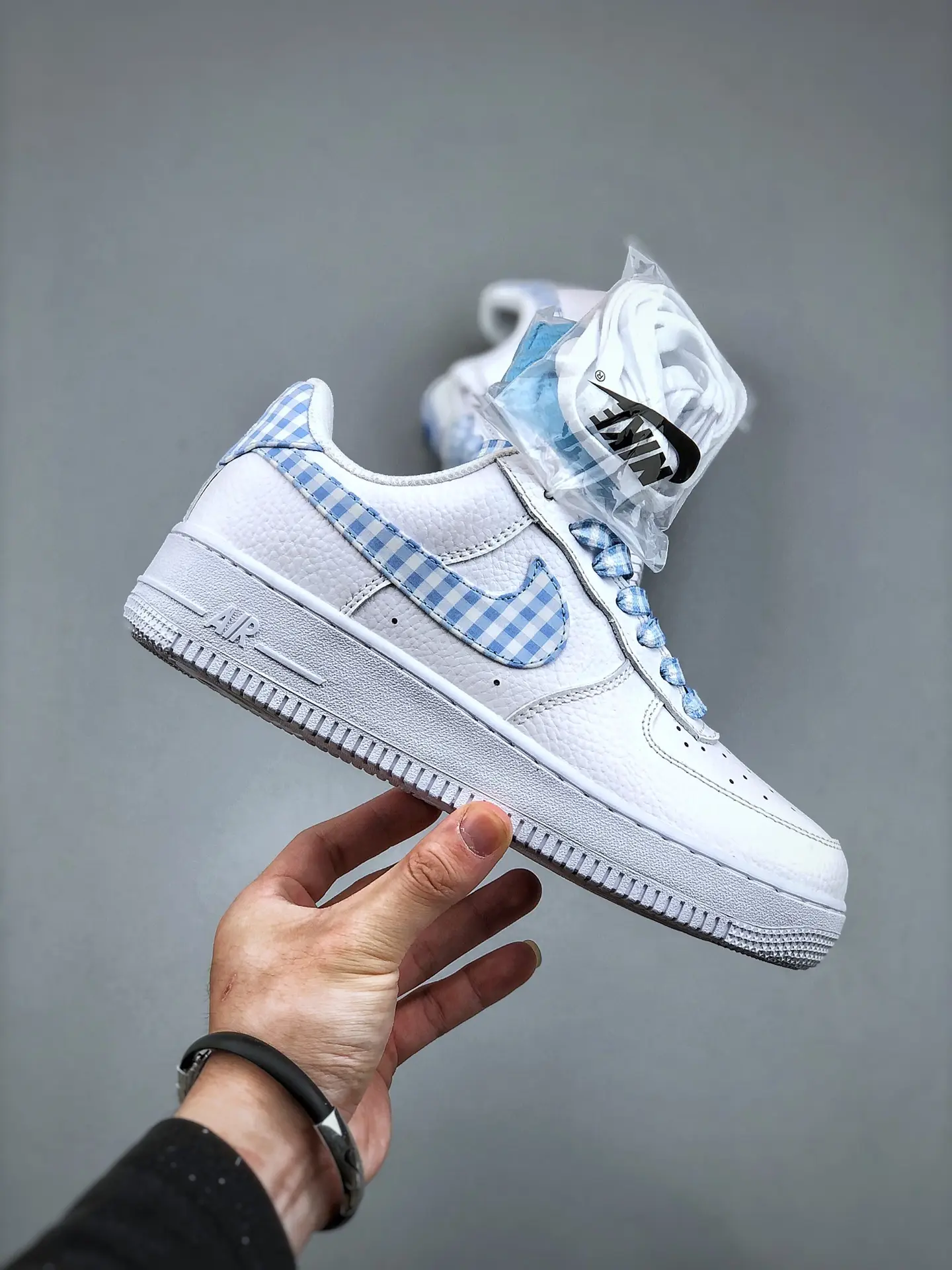 YASSW | FORCES 1 Low Blue Gingham: The Ultimate Light Blue Basketball Sneaker