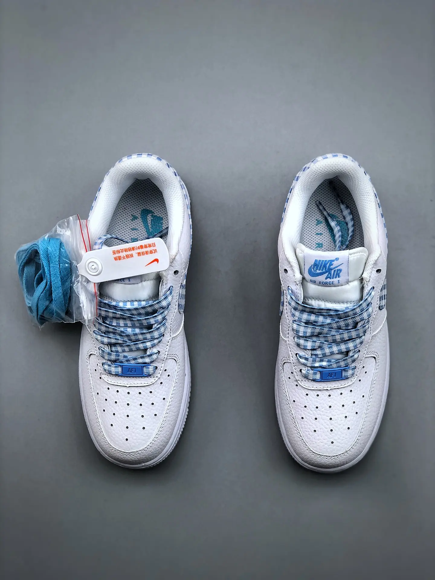 YASSW | FORCES 1 Low Blue Gingham: The Ultimate Light Blue Basketball Sneaker