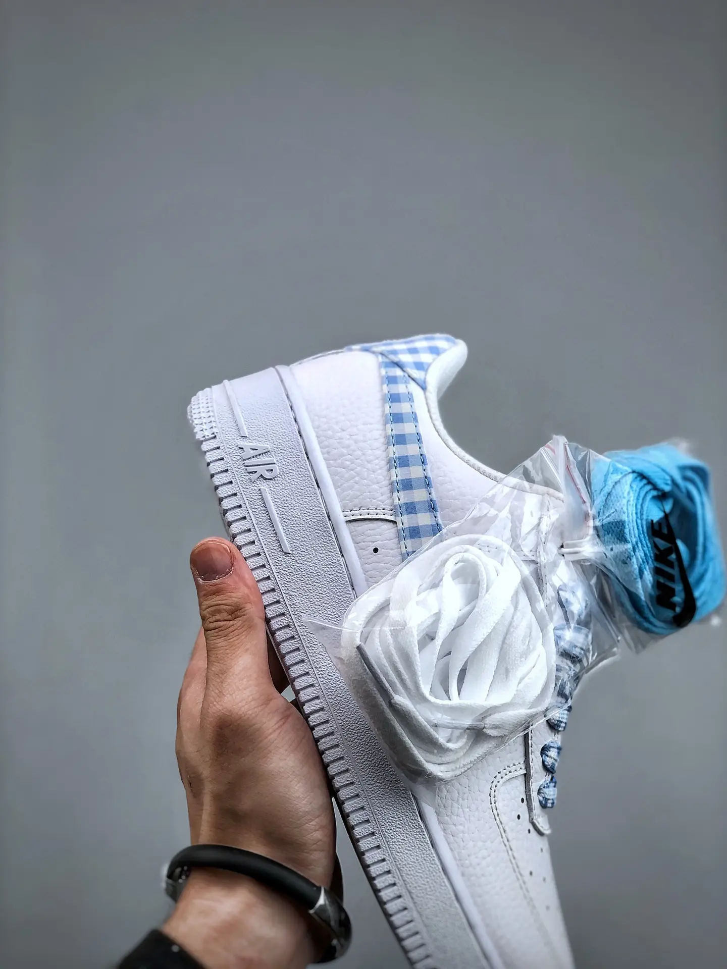 YASSW | FORCES 1 Low Blue Gingham: The Ultimate Light Blue Basketball Sneaker