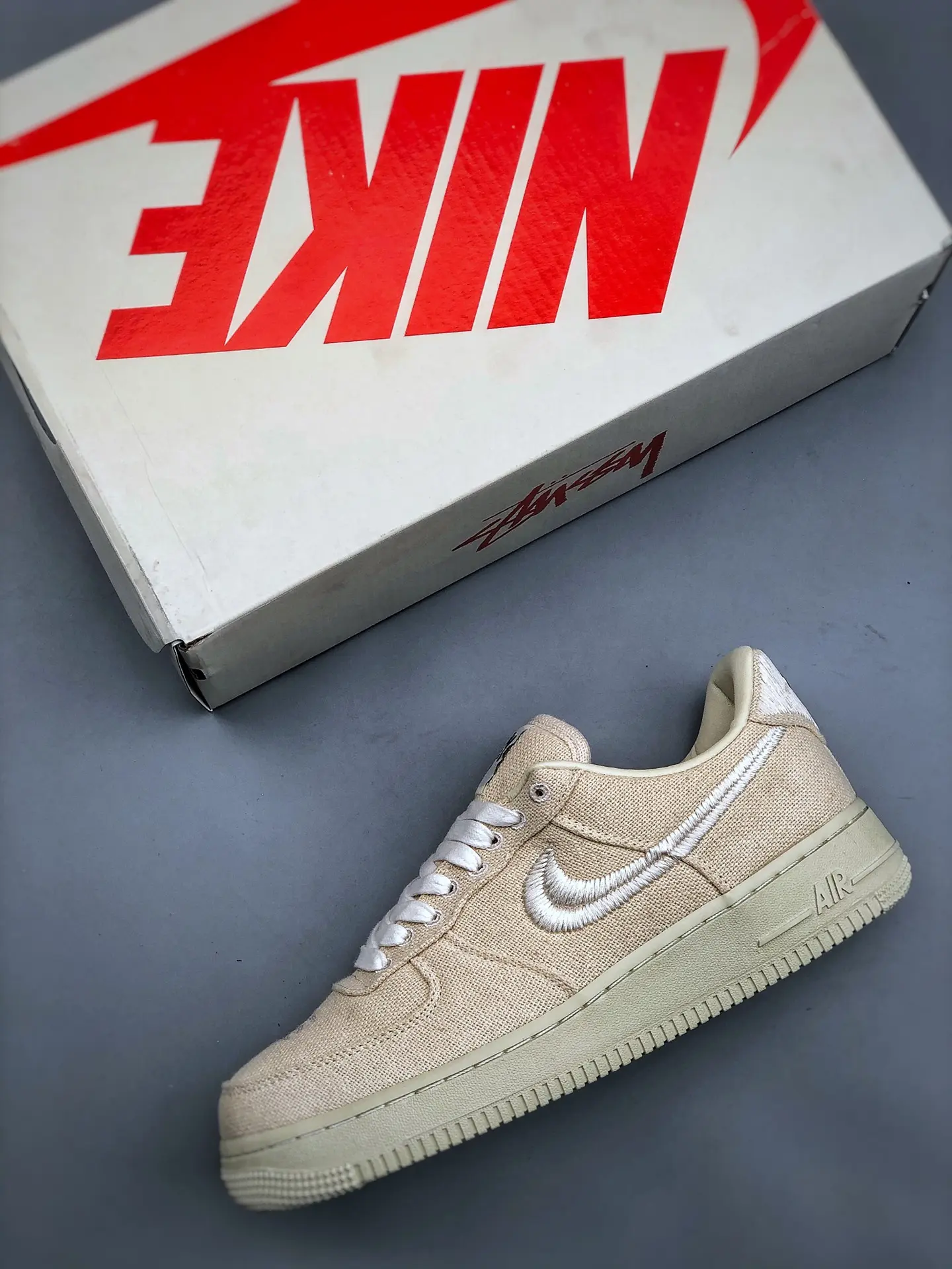 YASSW | Nike Air Force 1 Kid's Low Stussy Fossil - Style Meets Comfort