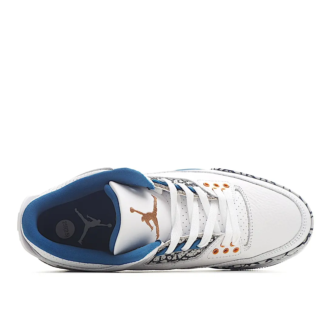 YASSW | Jordan Air Jordan 3 Retro Wizards True Blue Grade School Lifestyle Shoes: White/Blue Replica