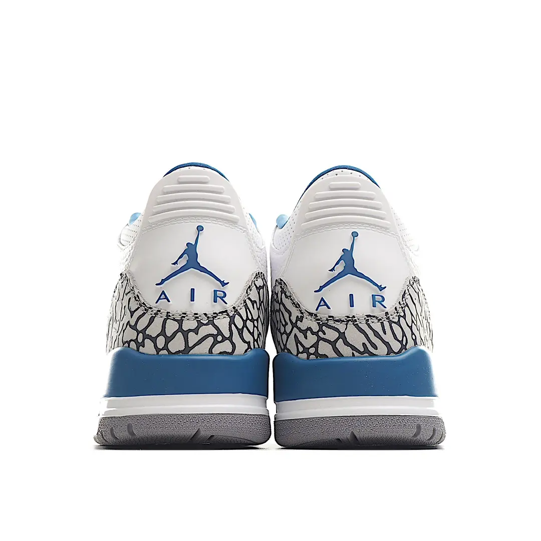 YASSW | Jordan Air Jordan 3 Retro Wizards True Blue Grade School Lifestyle Shoes: White/Blue Replica