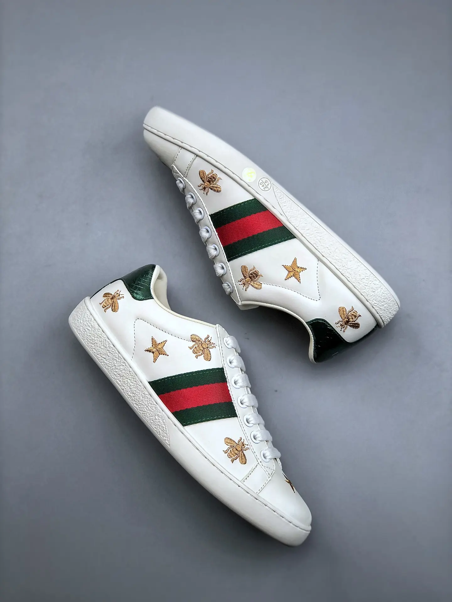 YASSW | Authentic vs. Replica: Gucci Ace Bees and Stars Sneakers in White Leather