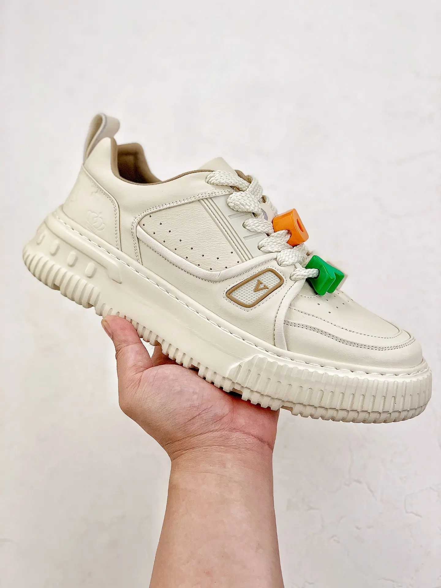 YASSW | Fashionable Fake Louis Vuitton Men's Leather Slip-On Sneakers in White