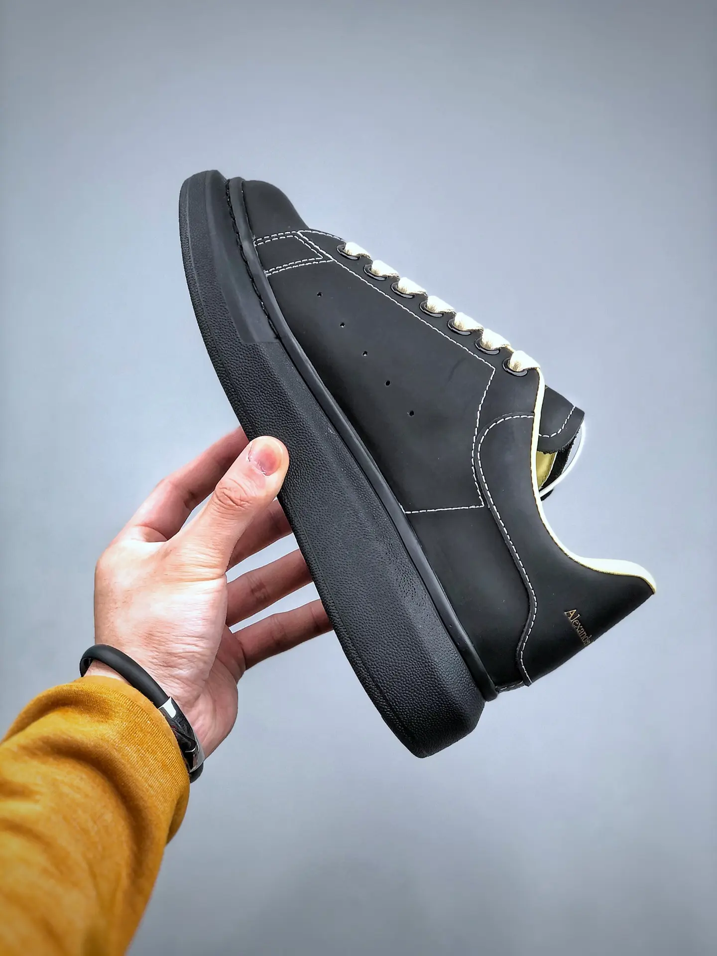 YASSW | Unveiling the Replica Alexander McQueen Oversized Sneakers in Black/Ivory