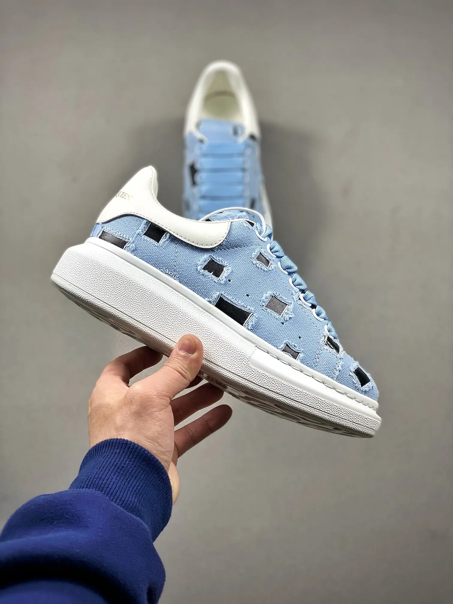 YASSW | Alexander McQueen Replica Sky Blue & White Sneakers Review