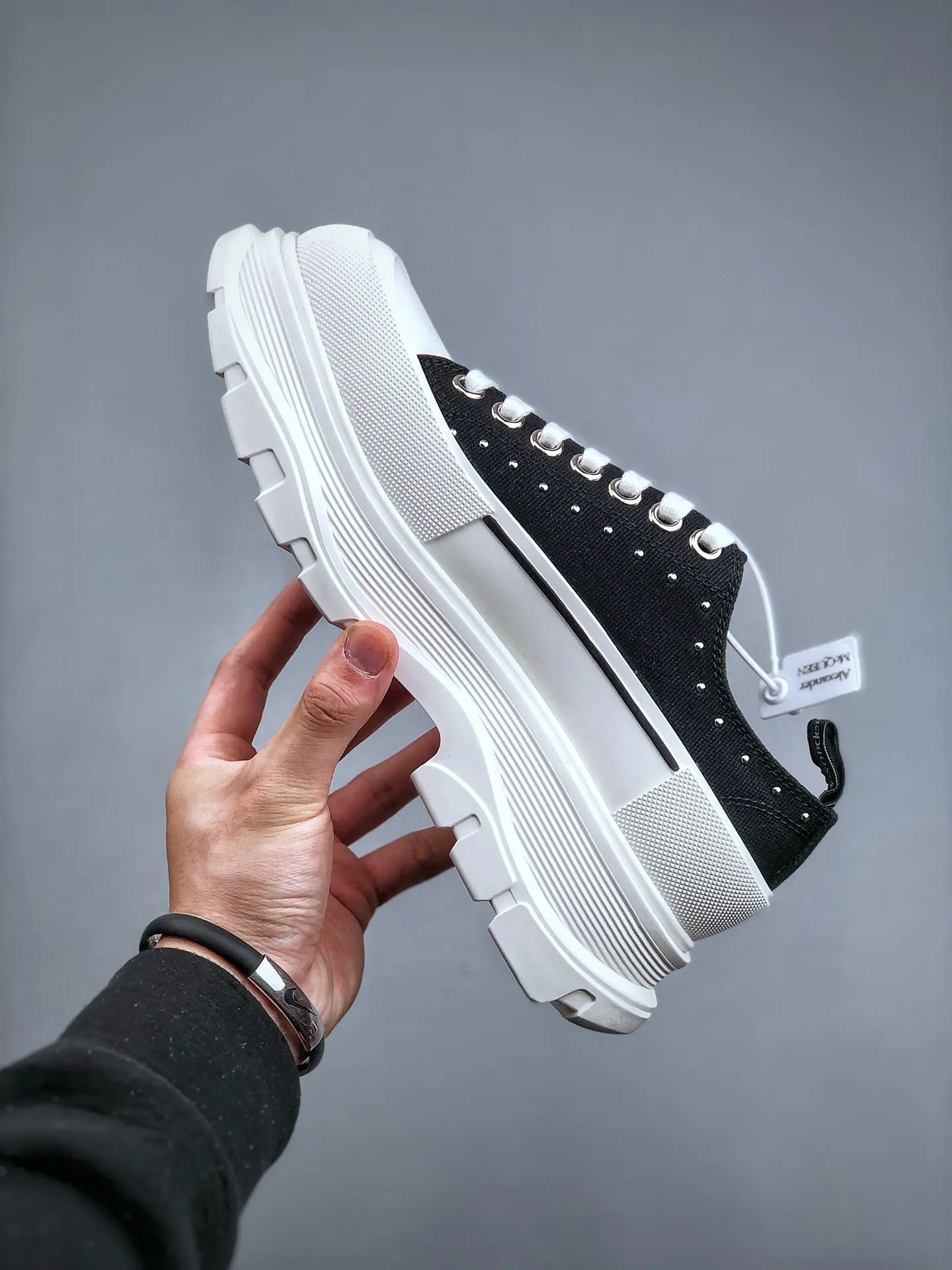 YASSW | Alexander McQueen Oversized Sneaker (White/Gray Patent) - Replica Review