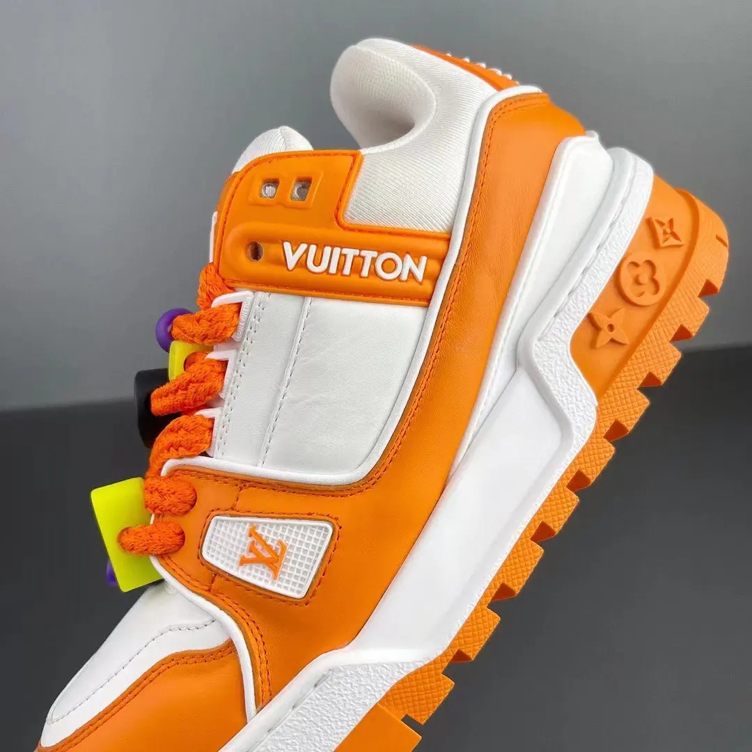 YASSW | Louis Vuitton Orange Monogram Maxi Trainers - Replica Review