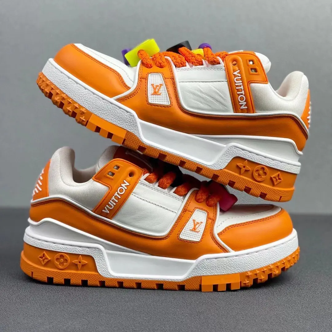 YASSW | Louis Vuitton Orange Monogram Maxi Trainers - Replica Review