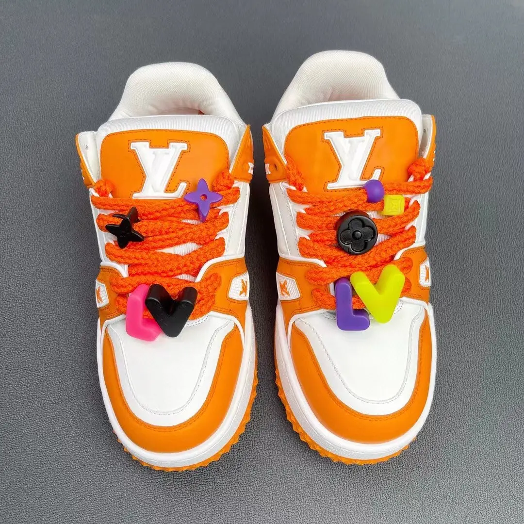 YASSW | Louis Vuitton Orange Monogram Maxi Trainers - Replica Review