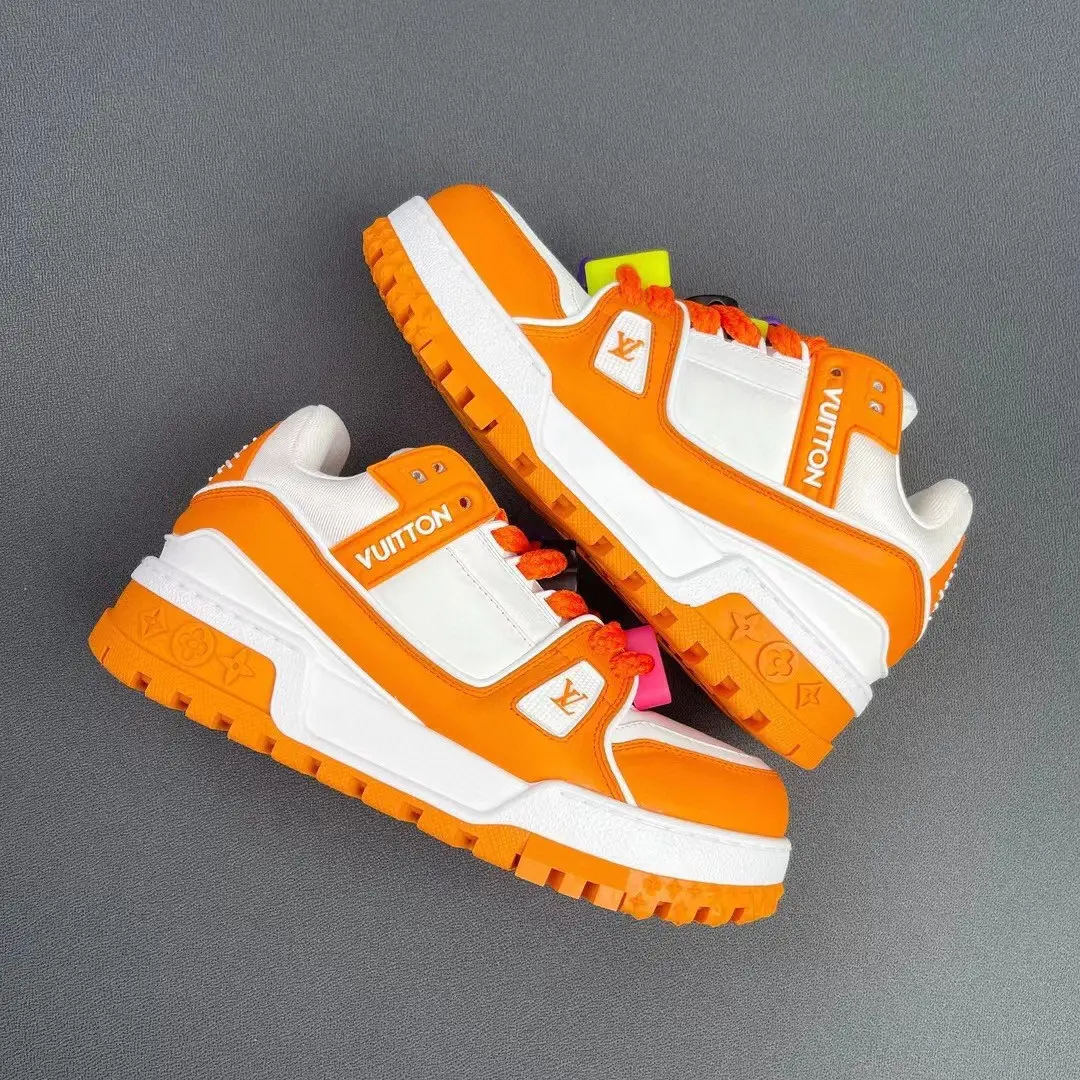 YASSW | Louis Vuitton Orange Monogram Maxi Trainers - Replica Review