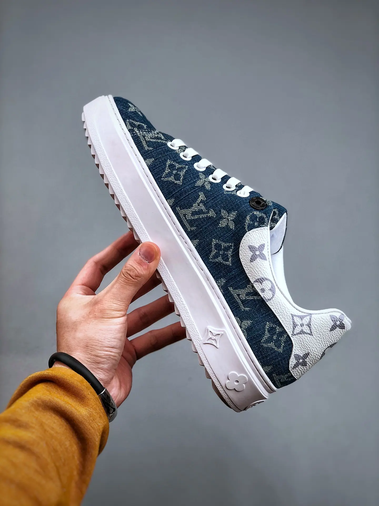 YASSW | Louis Vuitton Denim Time Out Sneakers Replica - Stylish & Affordable