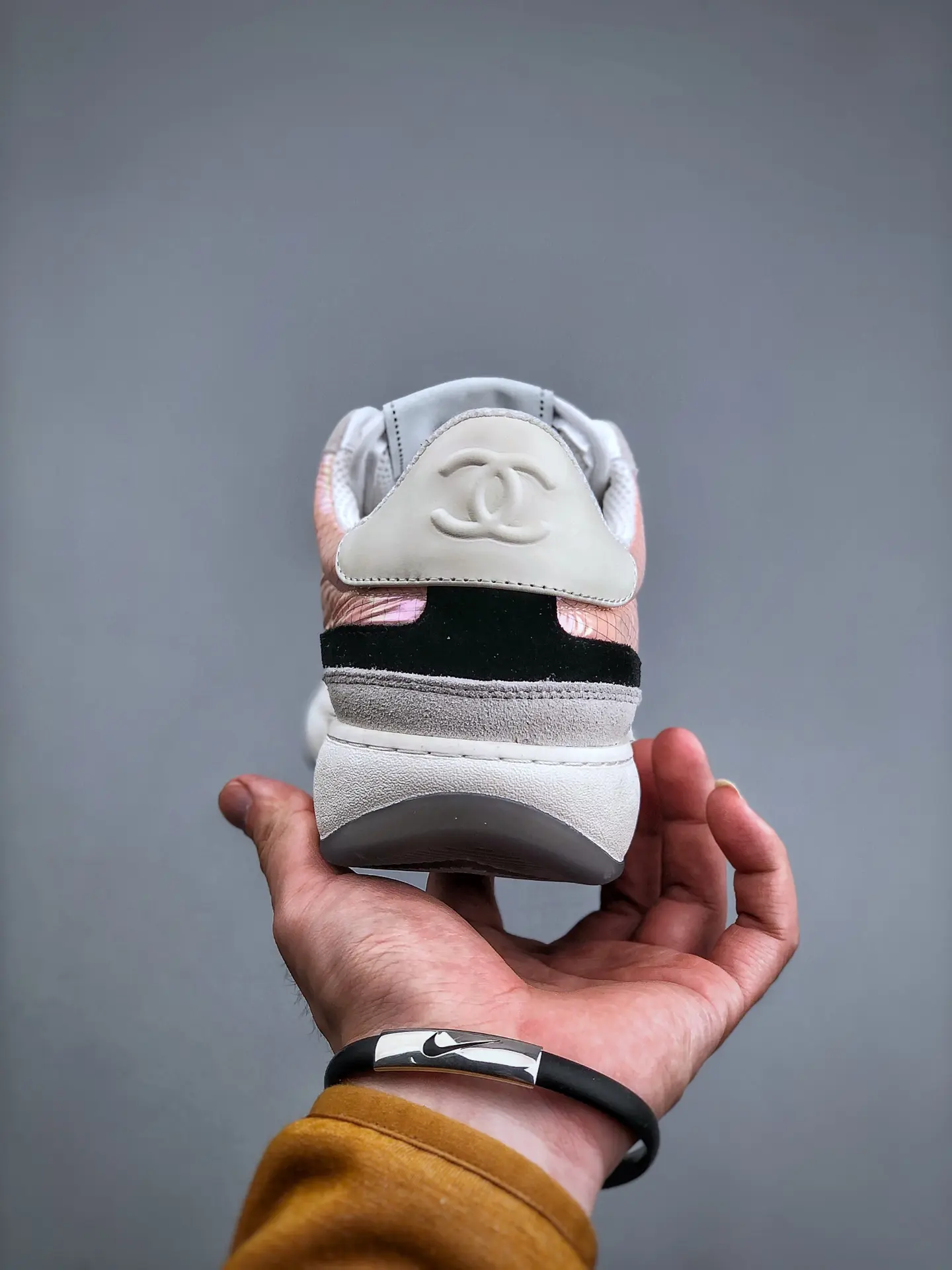 YASSW | Chanel Pink, Gray & White CC Sneakers Replica Review: A Detailed Look