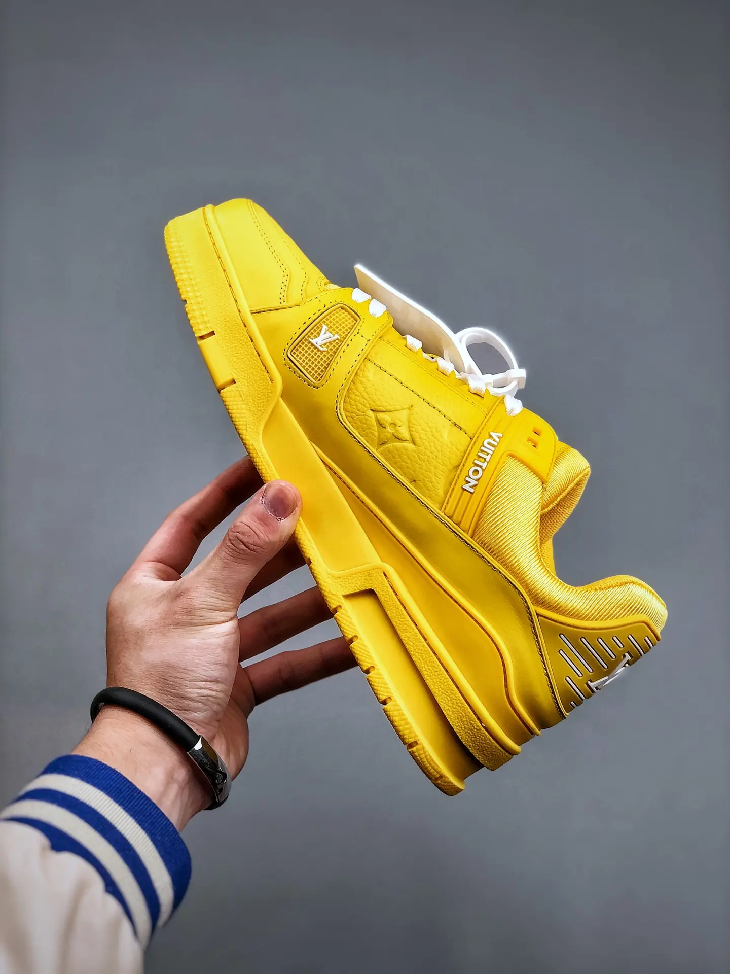 YASSW | Louis Vuitton Trainer Yellow Embossed Monogram Replica Sneaker Review