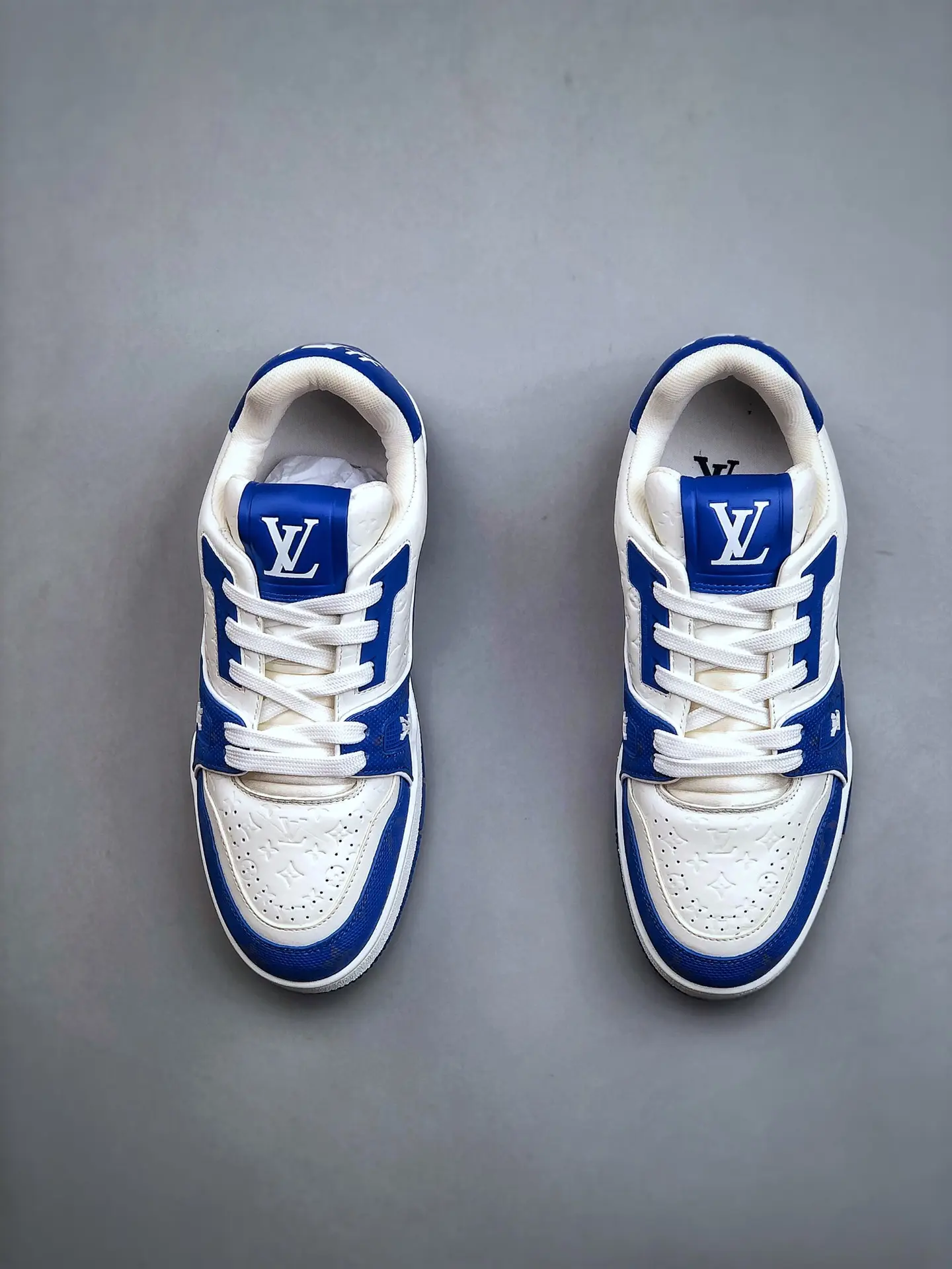 YASSW | The Allure of Louis Vuitton LV Trainer Sneakers in Blue - Replica vs. Authentic