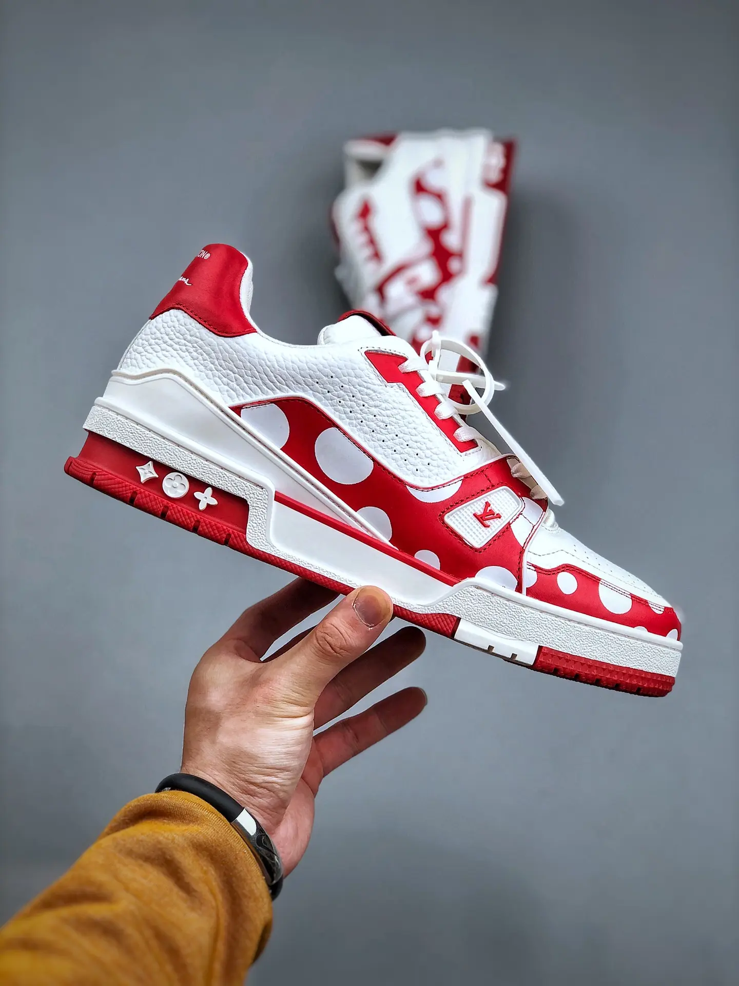 YASSW | Replica Louis Vuitton x Yayoi Kusama Trainer White Red Review