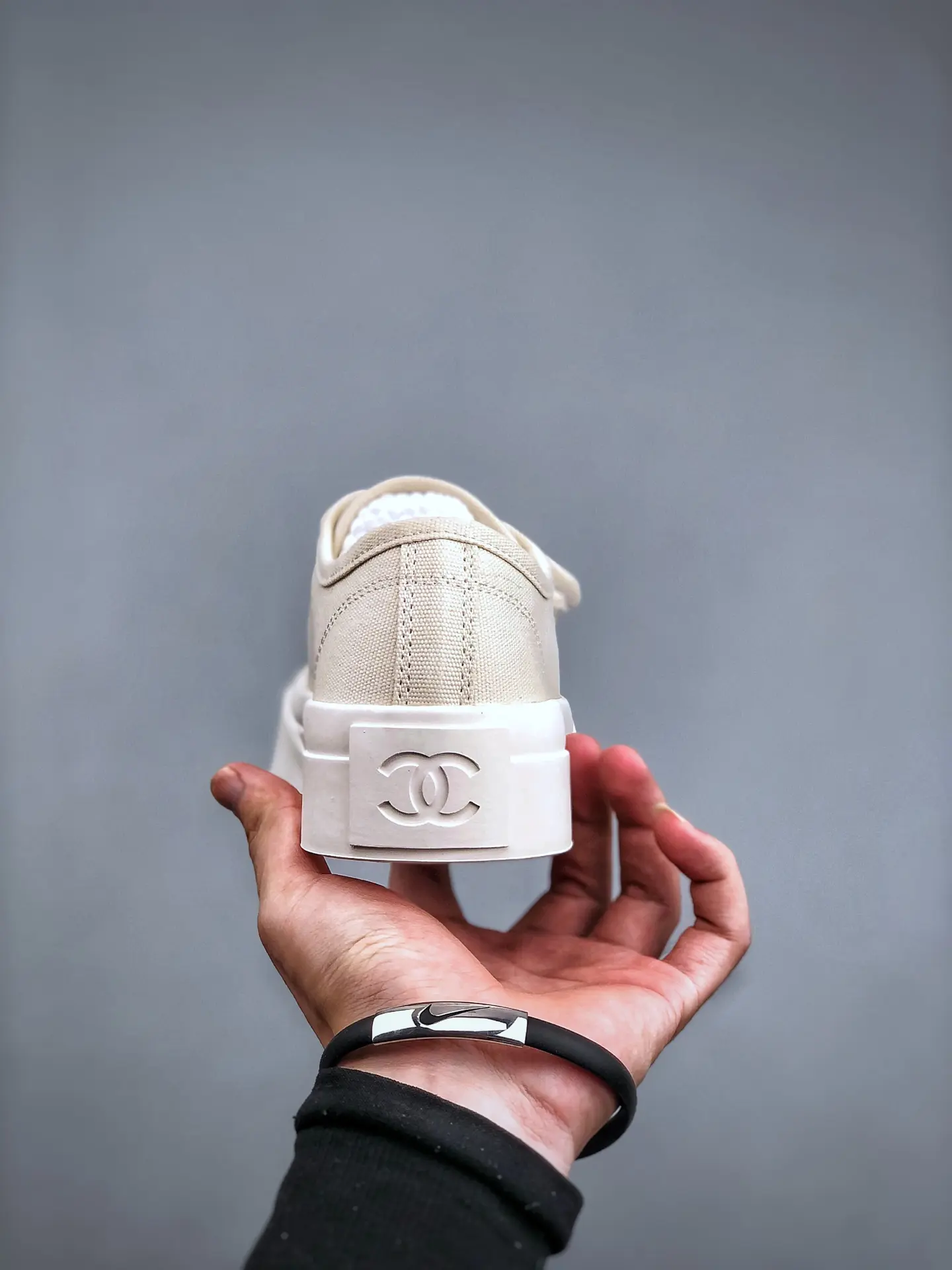 YASSW | Chic and Stylish: Exploring Replica Chanel Beige Canvas Slip-on Sneakers