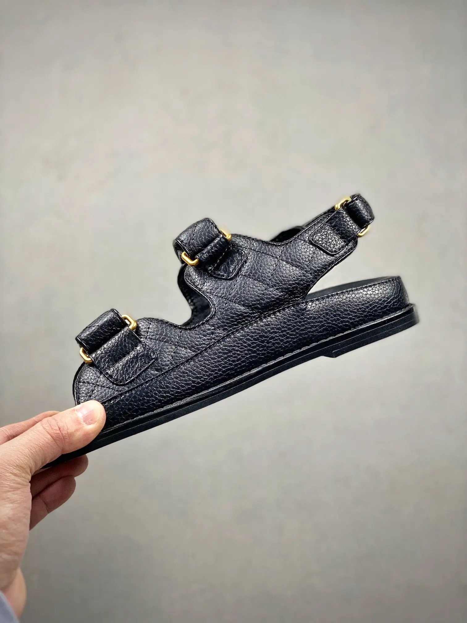 YASSW | Rep Fake Replica Chanel Dad Sandals in Black - Stylish and Comfortable