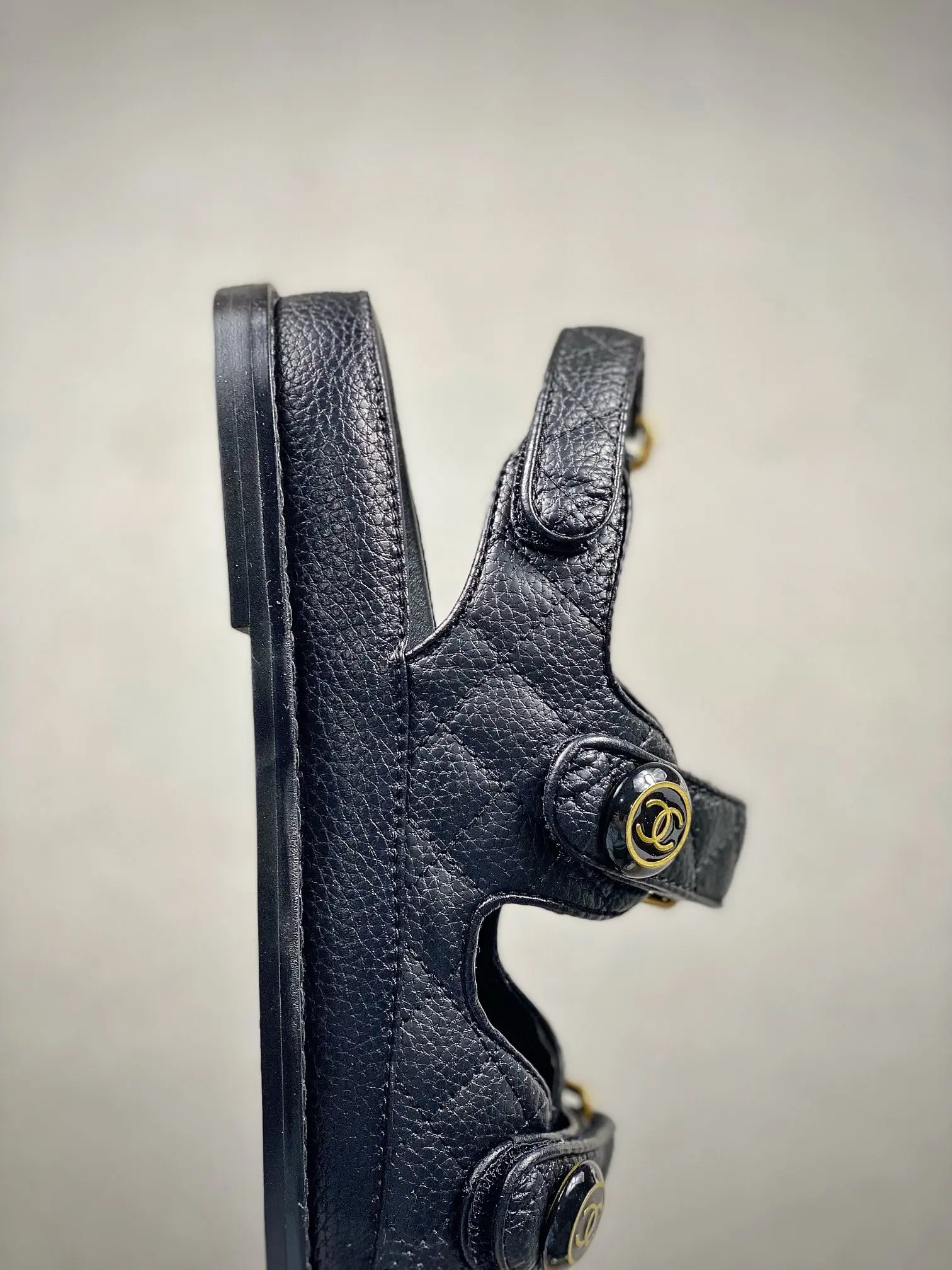 YASSW | Rep Fake Replica Chanel Dad Sandals in Black - Stylish and Comfortable