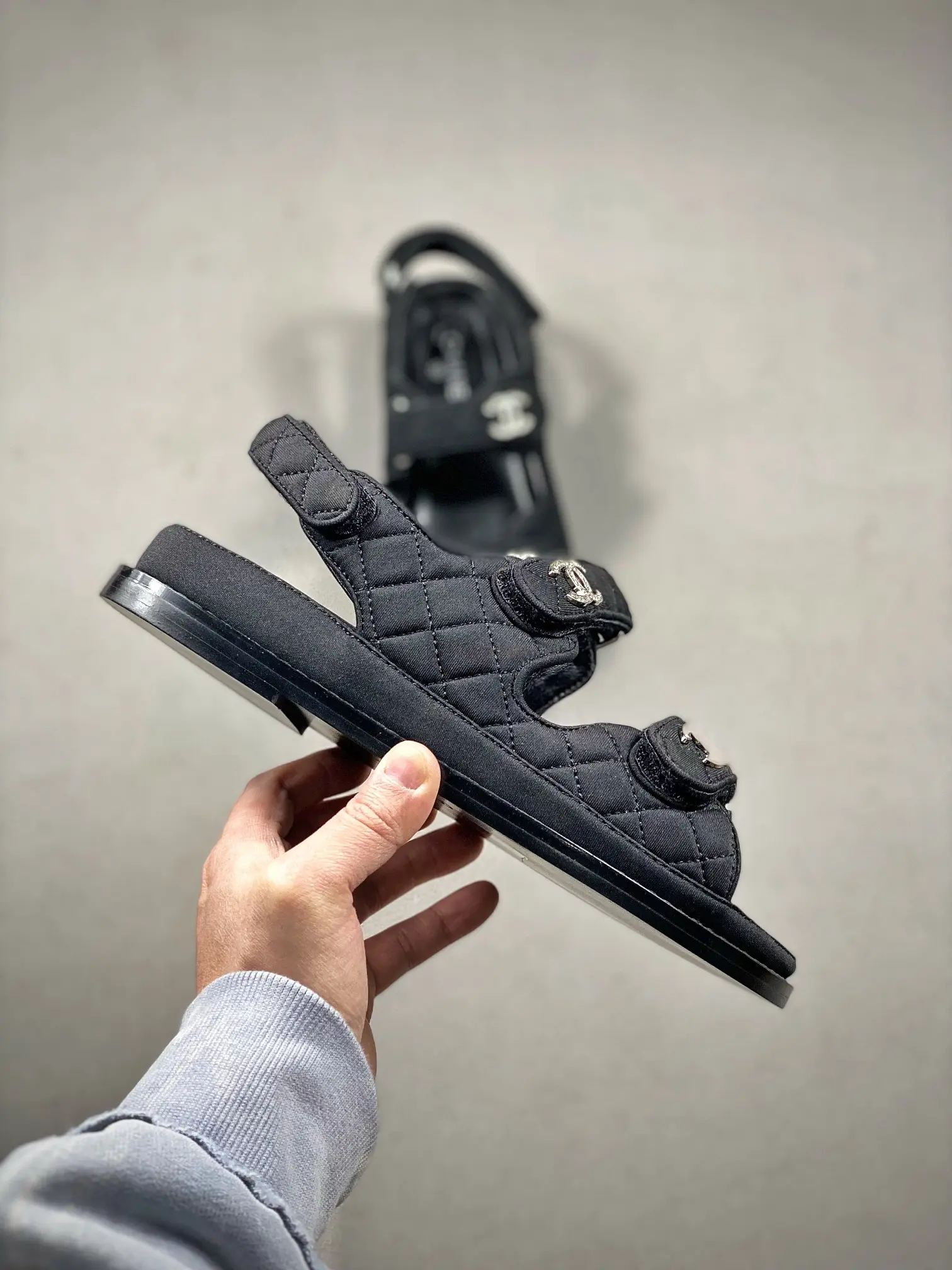 YASSW | Chanel Black Quilted Dad Sandals Replica - Size Guide & Review