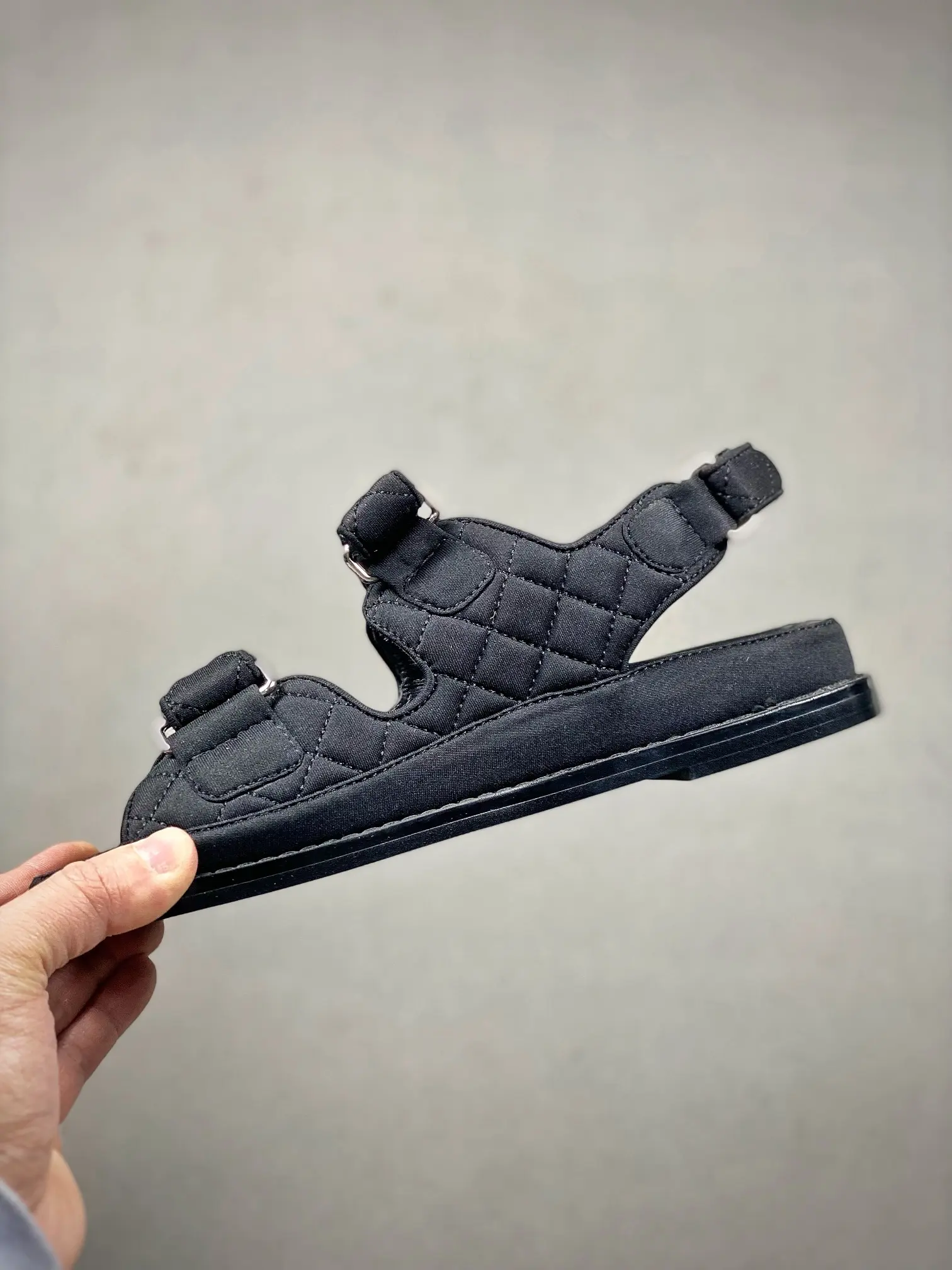 YASSW | Chanel Black Quilted Dad Sandals Replica - Size Guide & Review