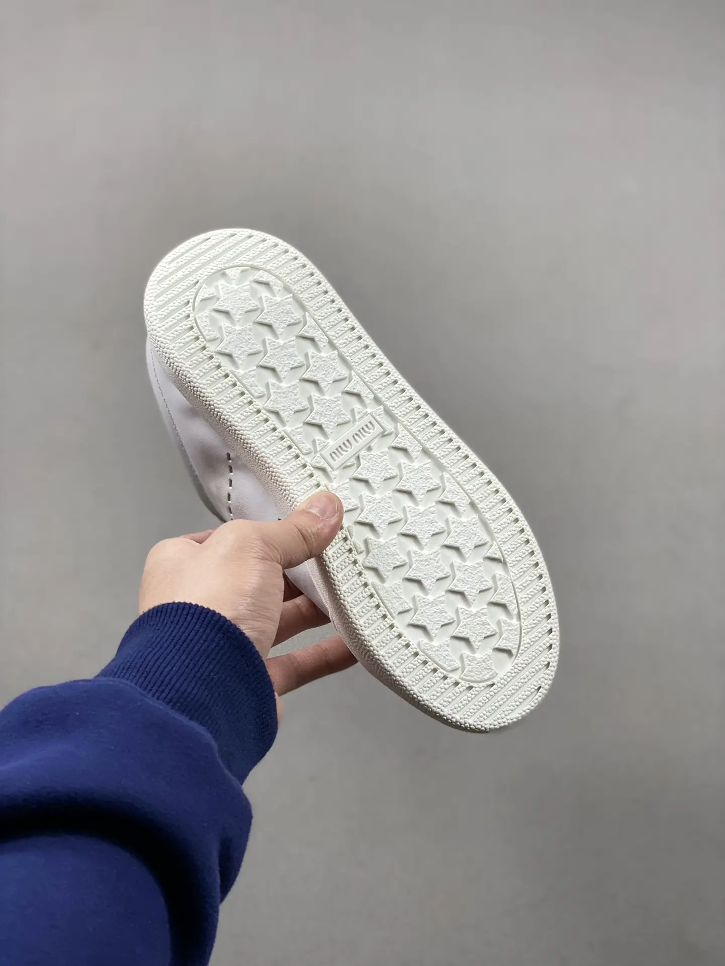 YASSW | Miu Miu Women Bleached Leather Sneakers - White Replica Review