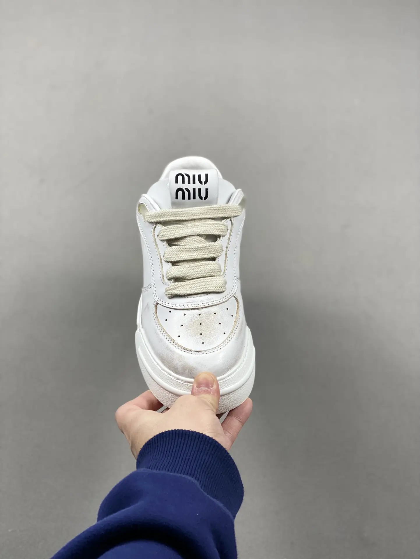 YASSW | Miu Miu White Bleached Leather Trainer Replica Review