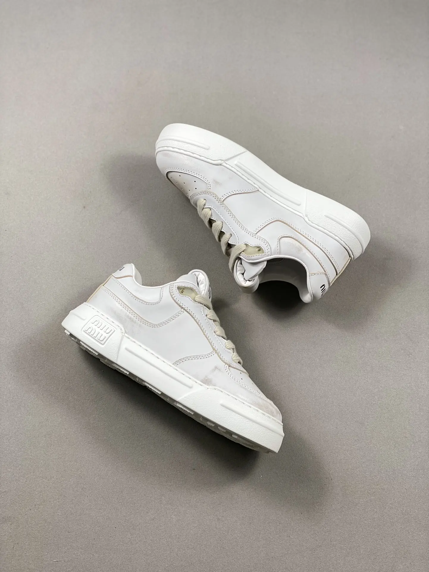 YASSW | Miu Miu White Bleached Leather Trainer Replica Review