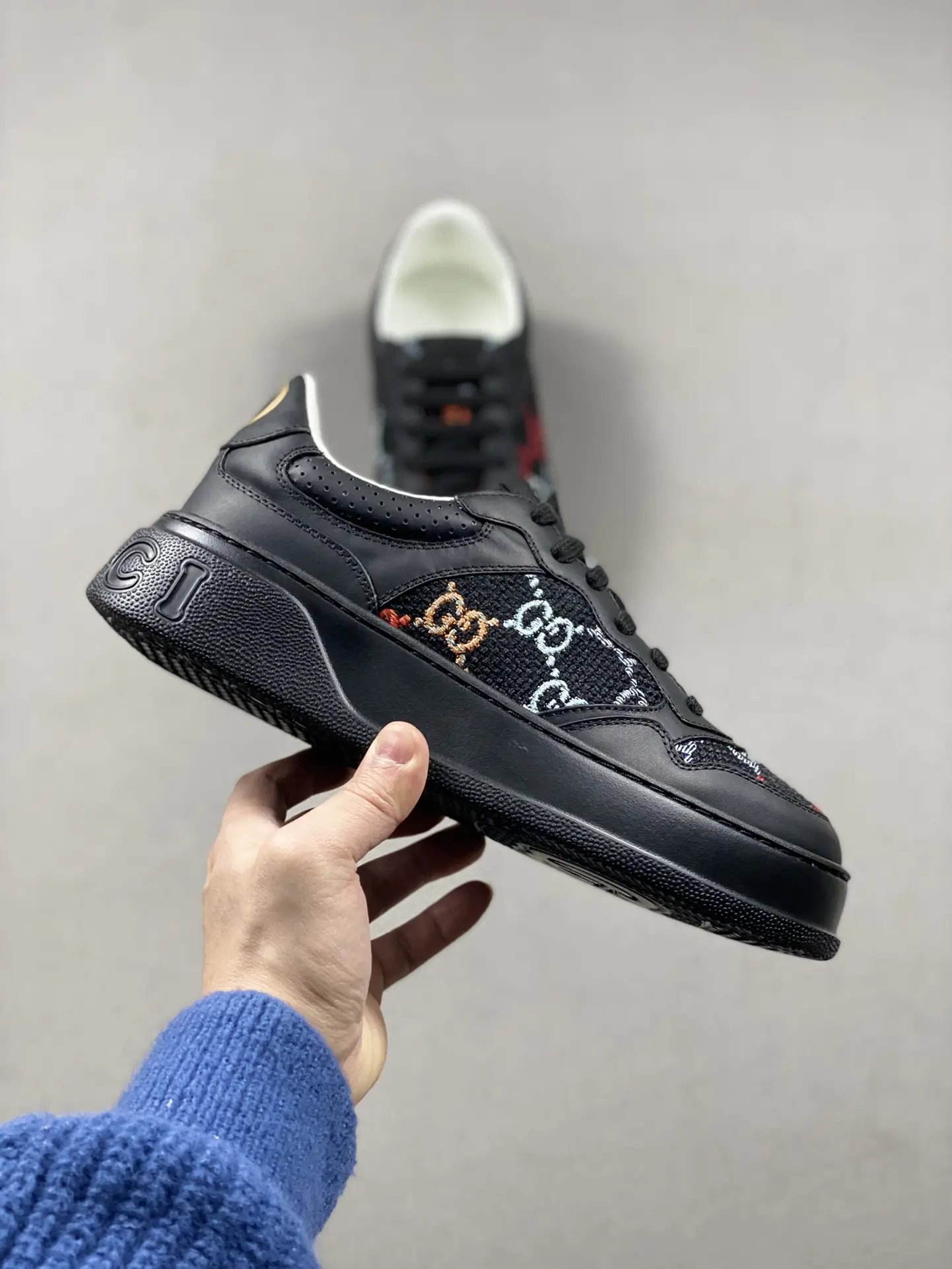 YASSW | Gucci GG Rhyton Logo Monogram Replica Sneakers in Black – A Detailed Review