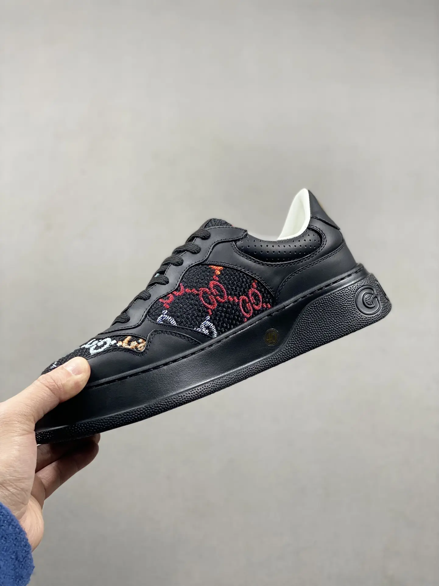 YASSW | Gucci GG Rhyton Logo Monogram Replica Sneakers in Black – A Detailed Review