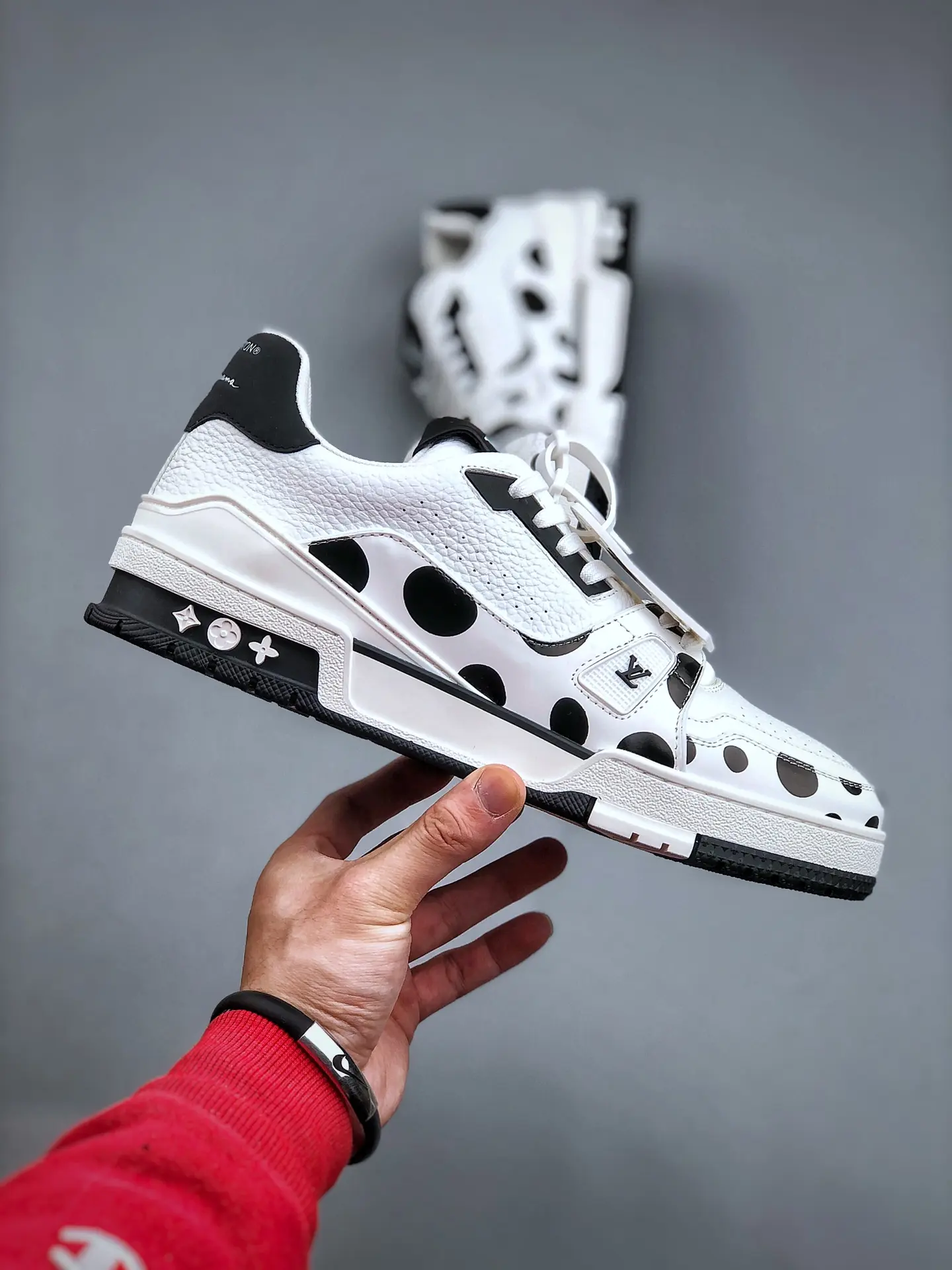 YASSW | Replica Louis Vuitton Leather Trainers: Black & White Elegance