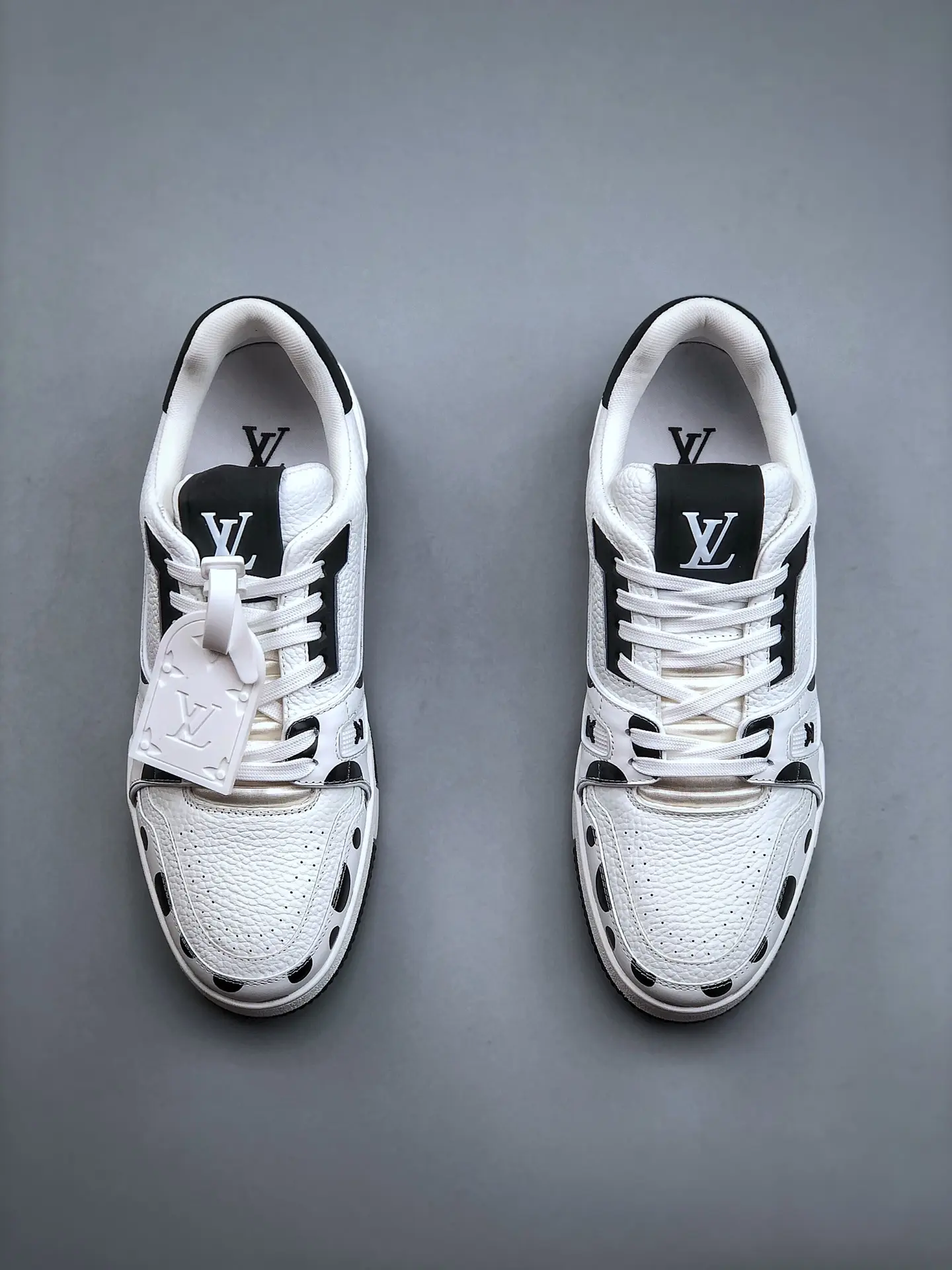 YASSW | Replica Louis Vuitton Leather Trainers: Black & White Elegance