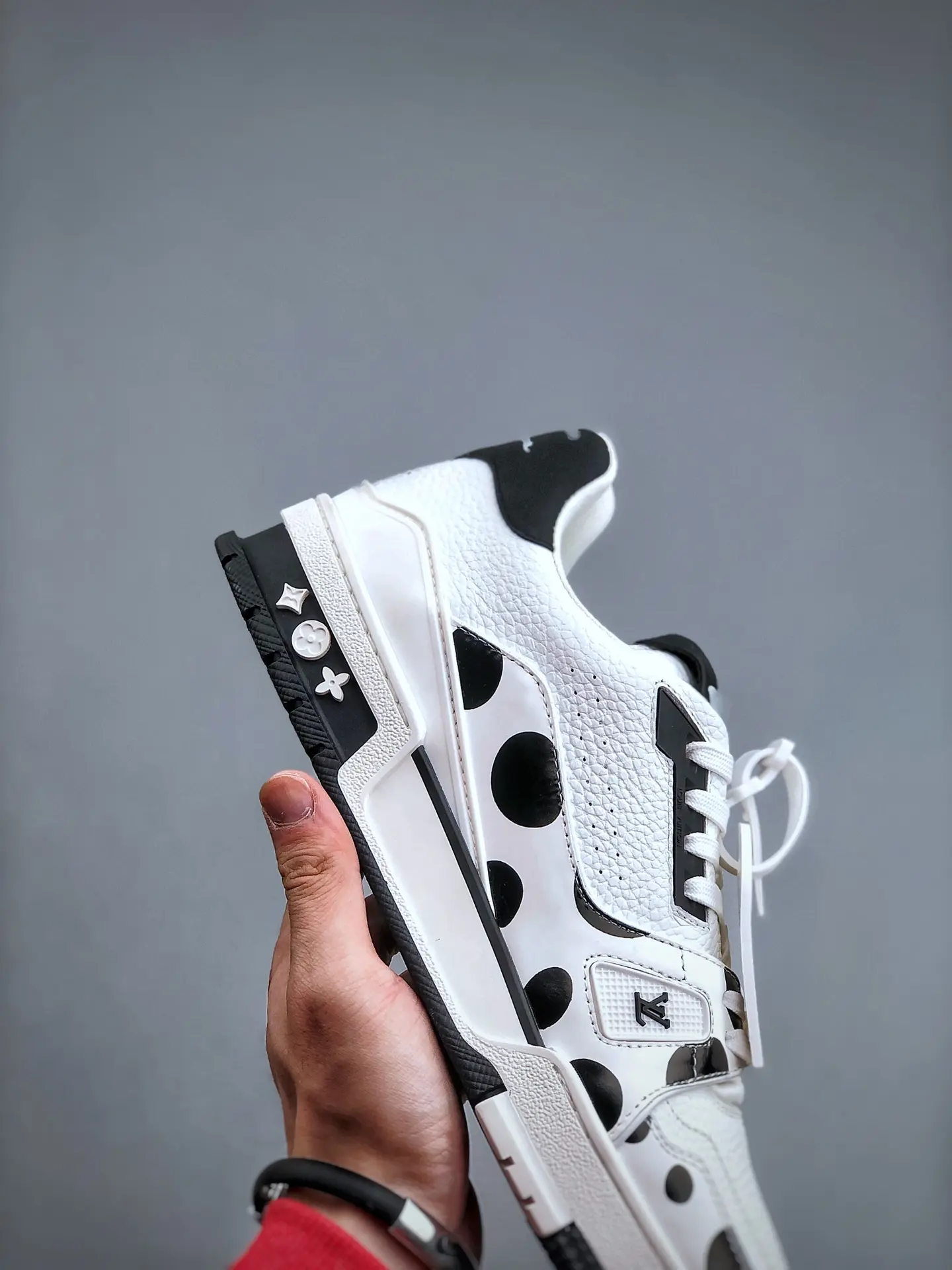 YASSW | Replica Louis Vuitton Leather Trainers: Black & White Elegance