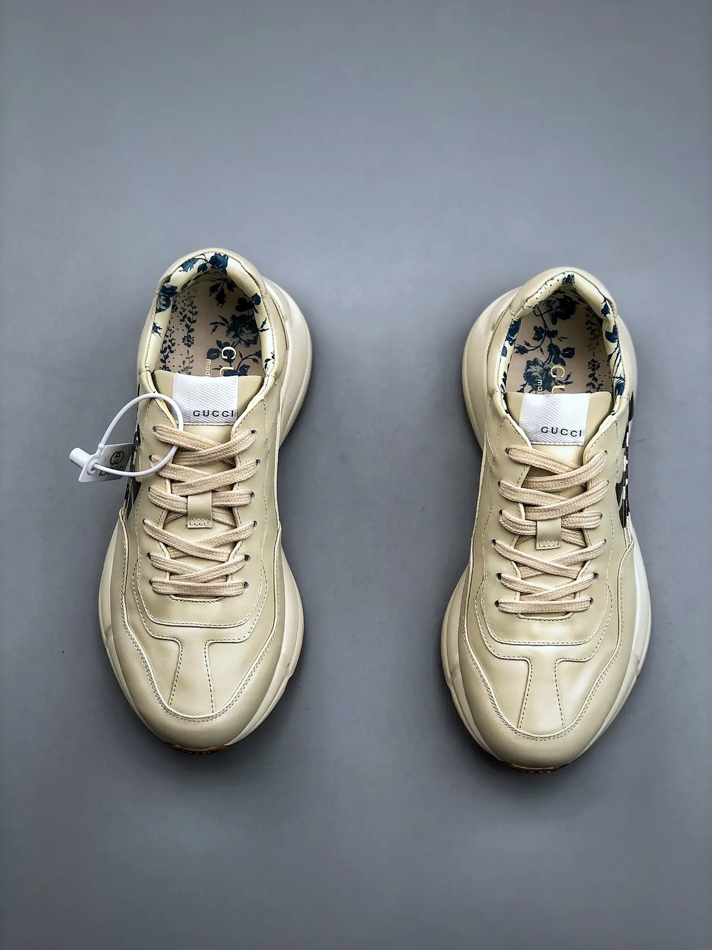 YASSW | Gucci NY Yankees Rhyton Sneakers: White Leather Replica Review