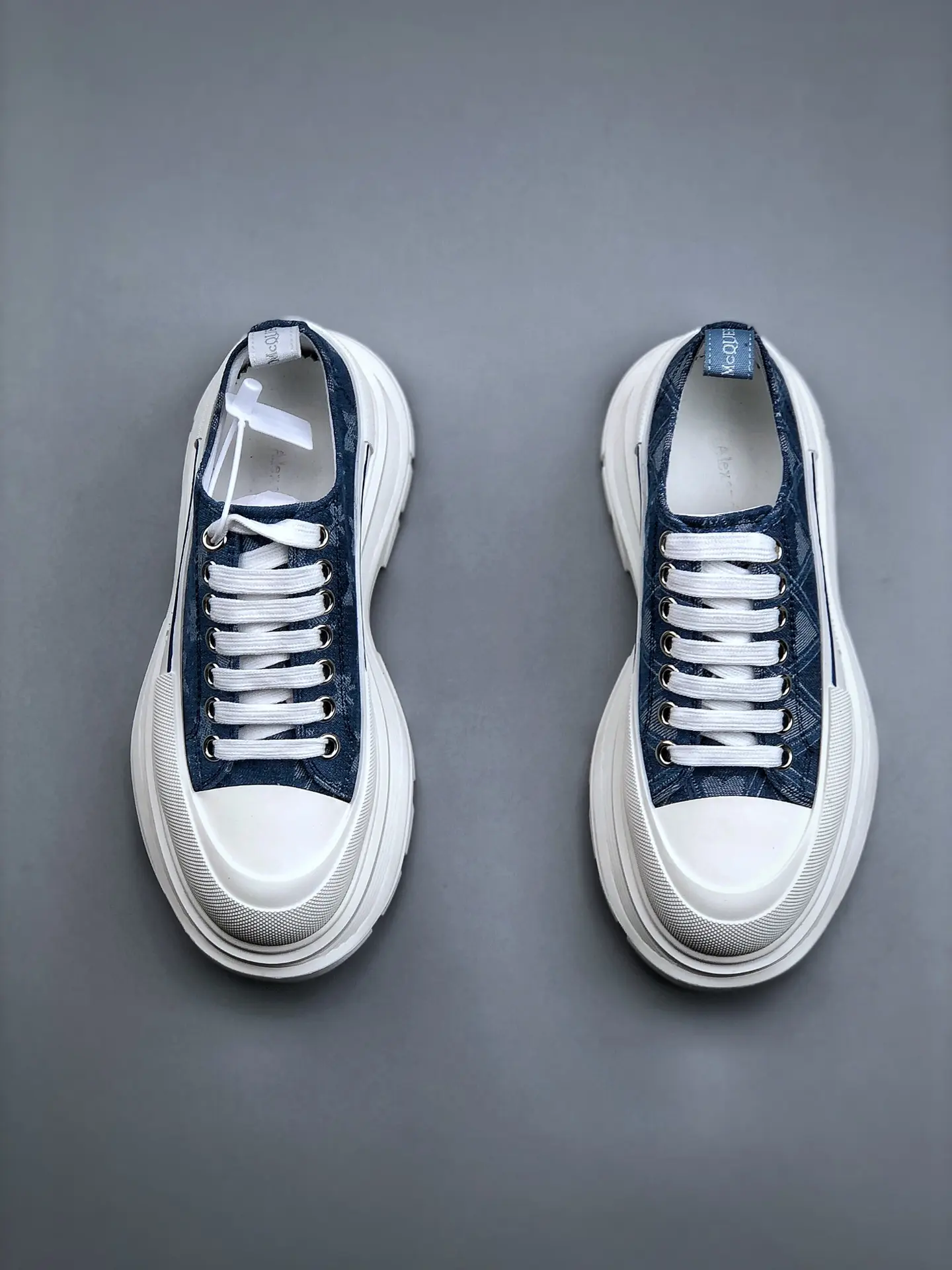 YASSW | Authenticity vs. Replica: Blue Alexander McQueen Sneakers Comparison