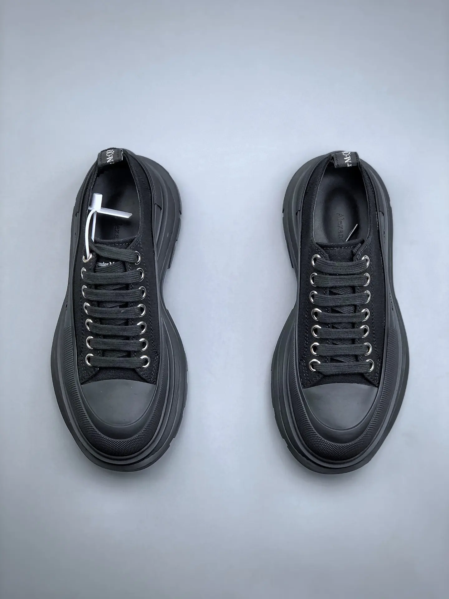 YASSW | The Rise of Replica Alexander McQueen Tread Slick Lace Up Sneakers in Black