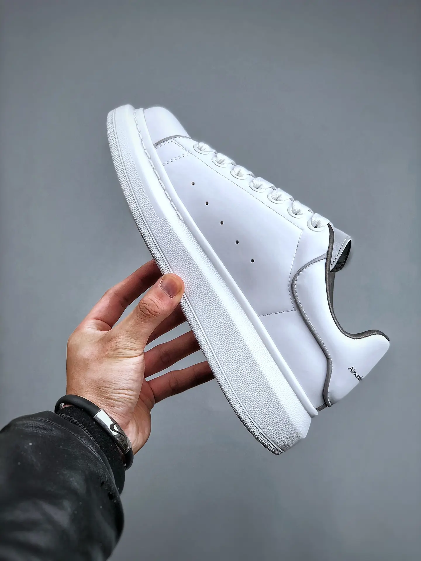 YASSW | The Allure of Replica Alexander McQueen Oversized Sneakers: White & Silver