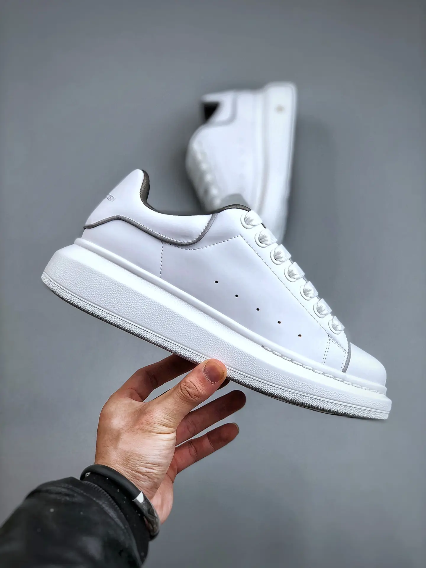 YASSW | The Allure of Replica Alexander McQueen Oversized Sneakers: White & Silver