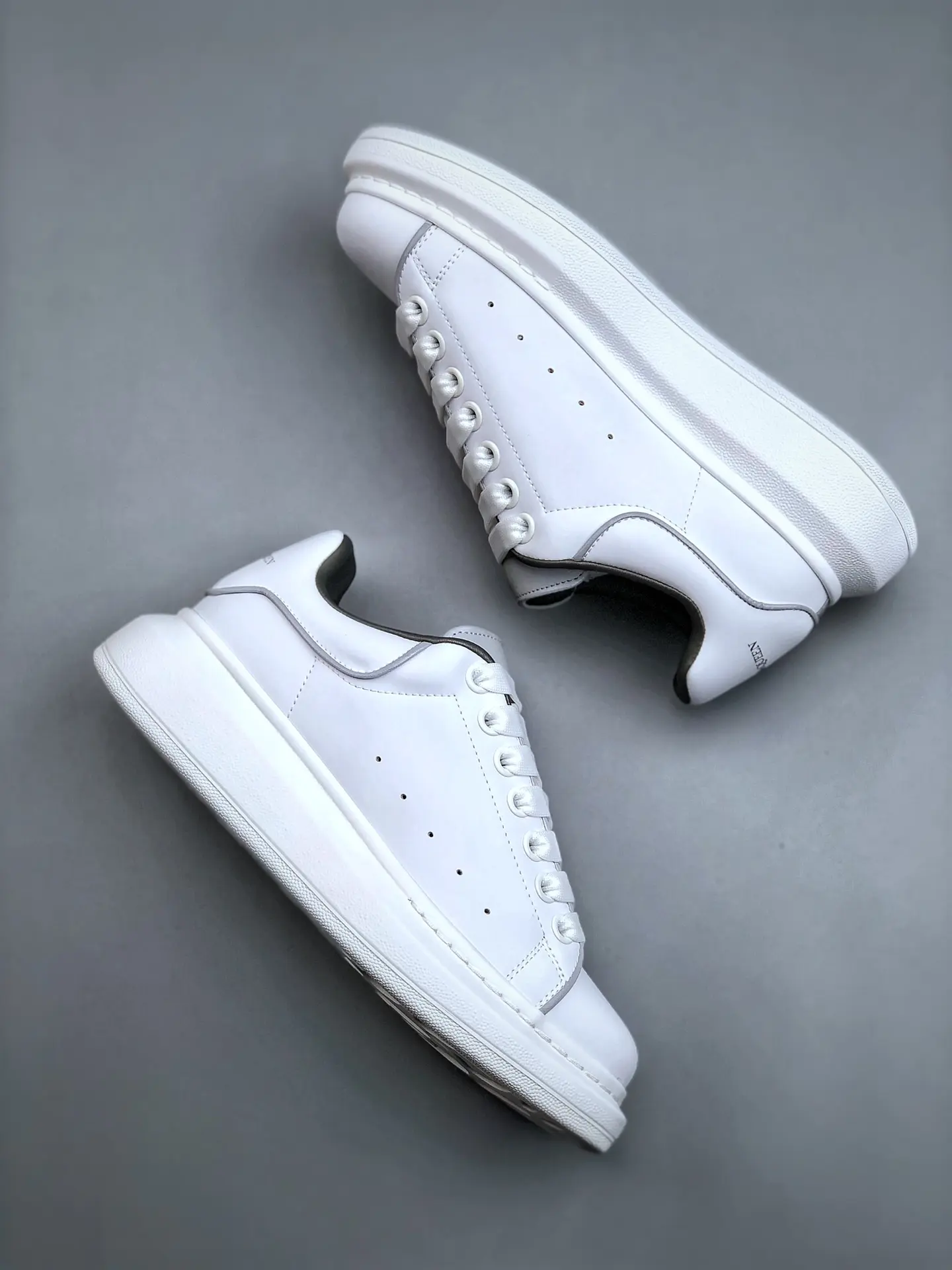 YASSW | The Allure of Replica Alexander McQueen Oversized Sneakers: White & Silver