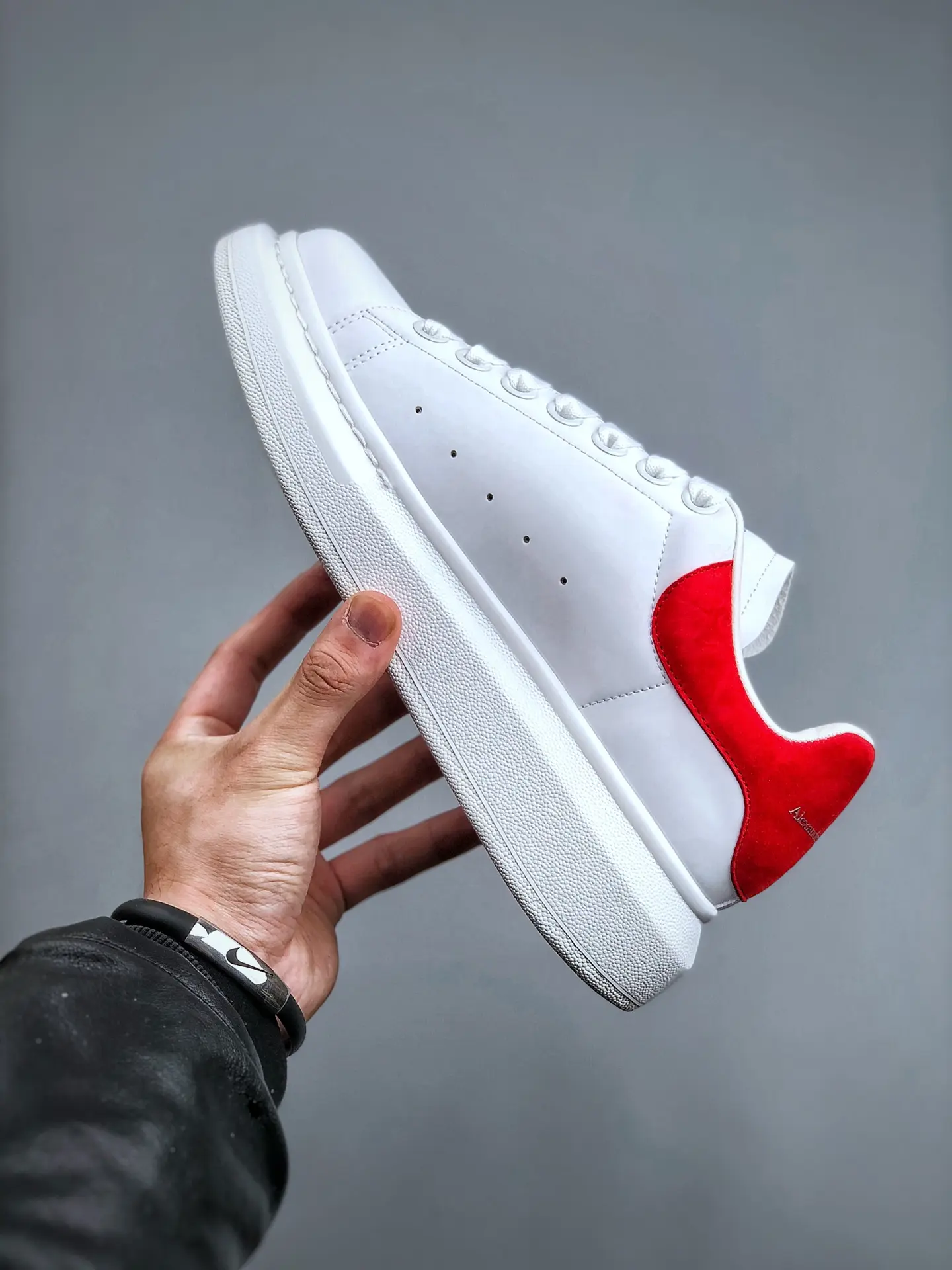 YASSW | Alexander McQueen Red & White Oversized Sneakers: Replica Review