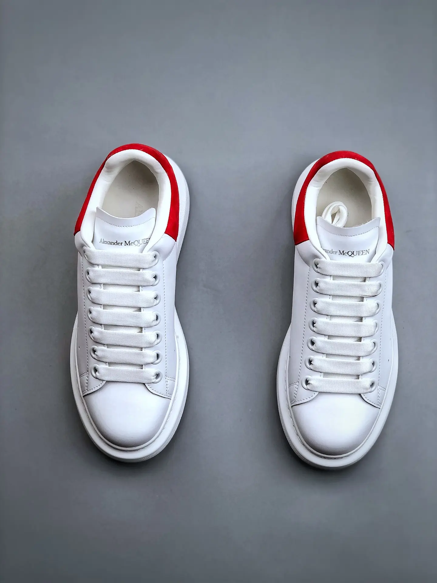 YASSW | Alexander McQueen Red & White Oversized Sneakers: Replica Review