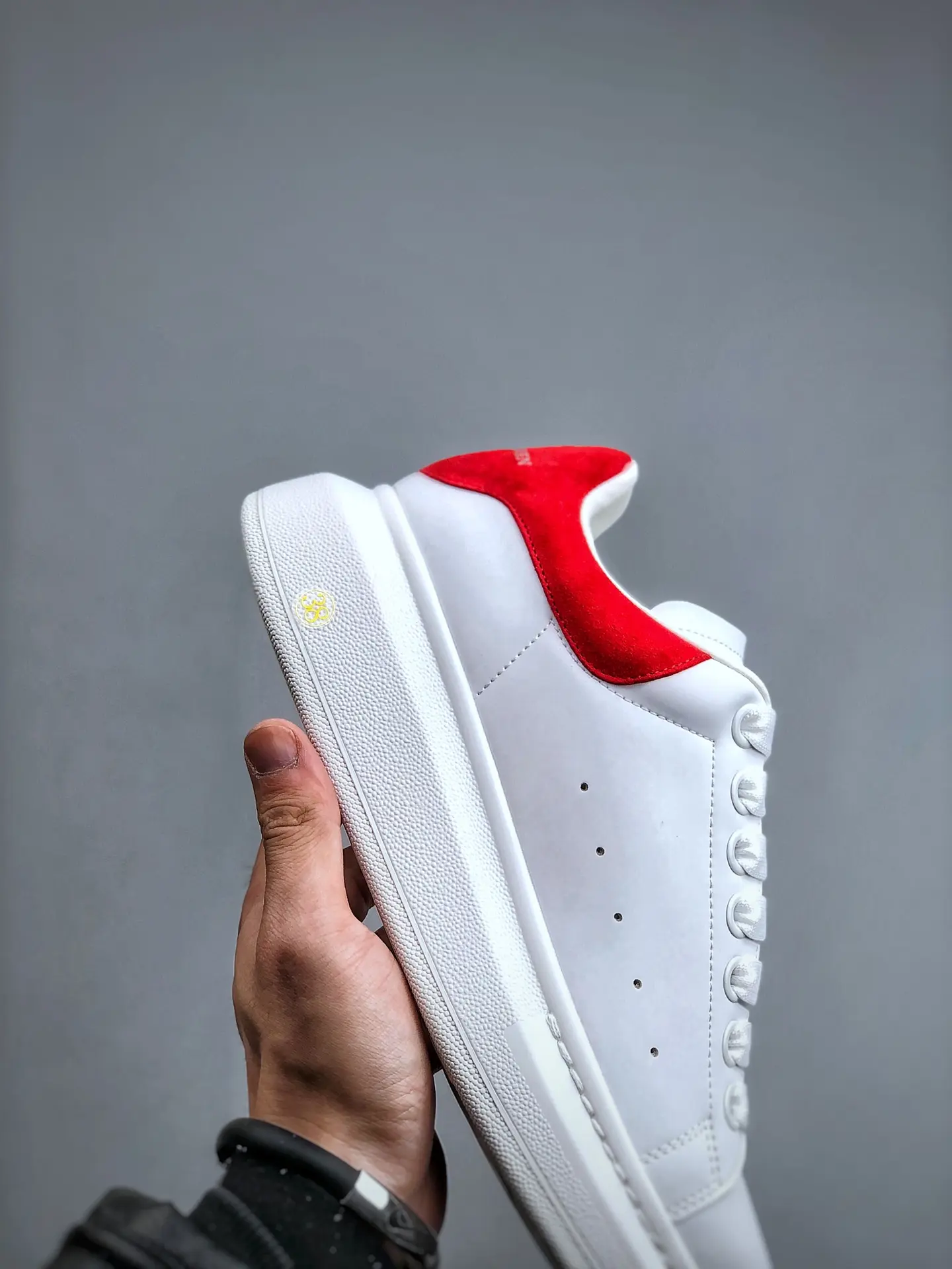 YASSW | Alexander McQueen Red & White Oversized Sneakers: Replica Review