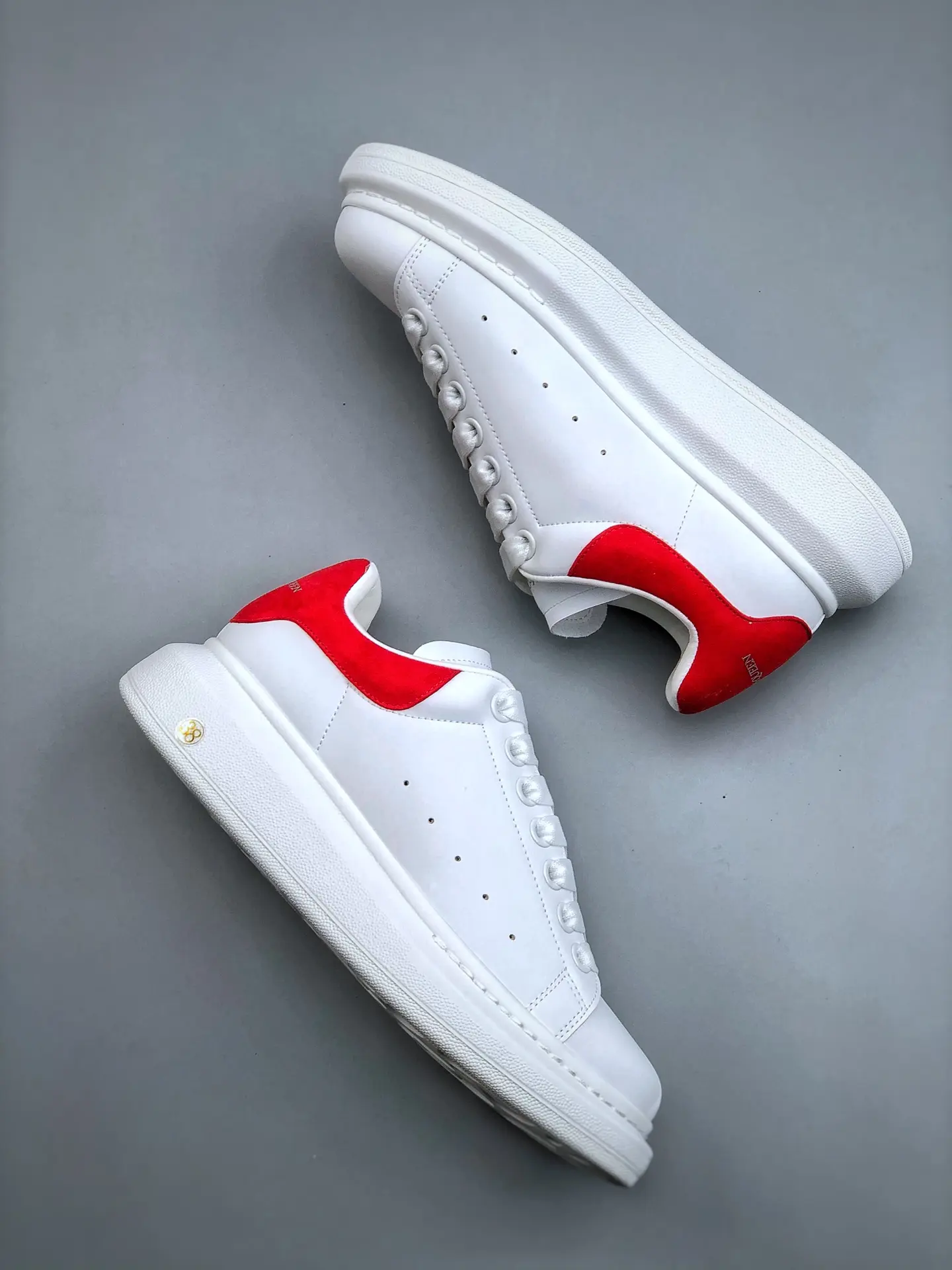 YASSW | Alexander McQueen Red & White Oversized Sneakers: Replica Review