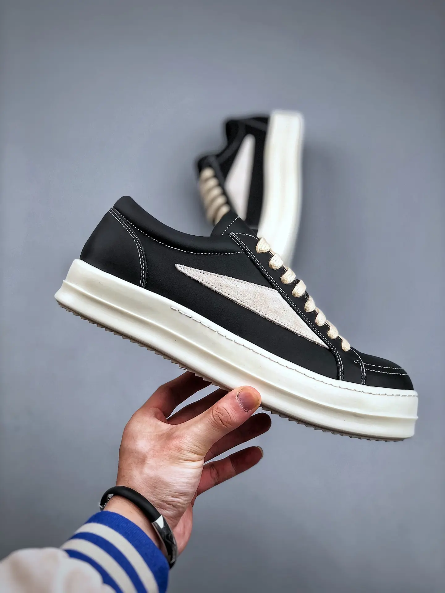 YASSW | Rick Owens Black/White Sneakers - Replicas and Reviews