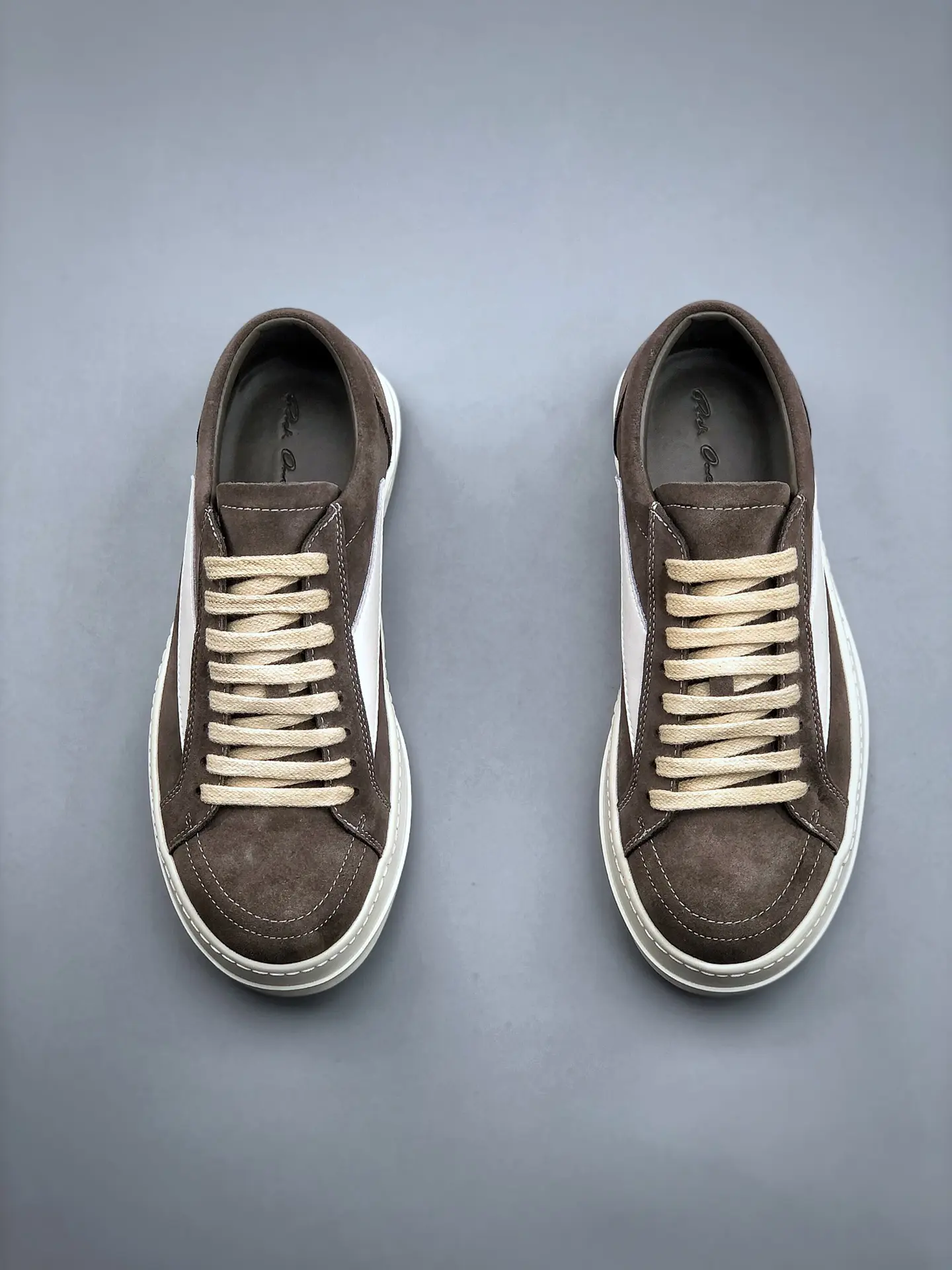 YASSW | Replica Rick Owens Vintage Low-Top Suede Sneakers in Dark Dust