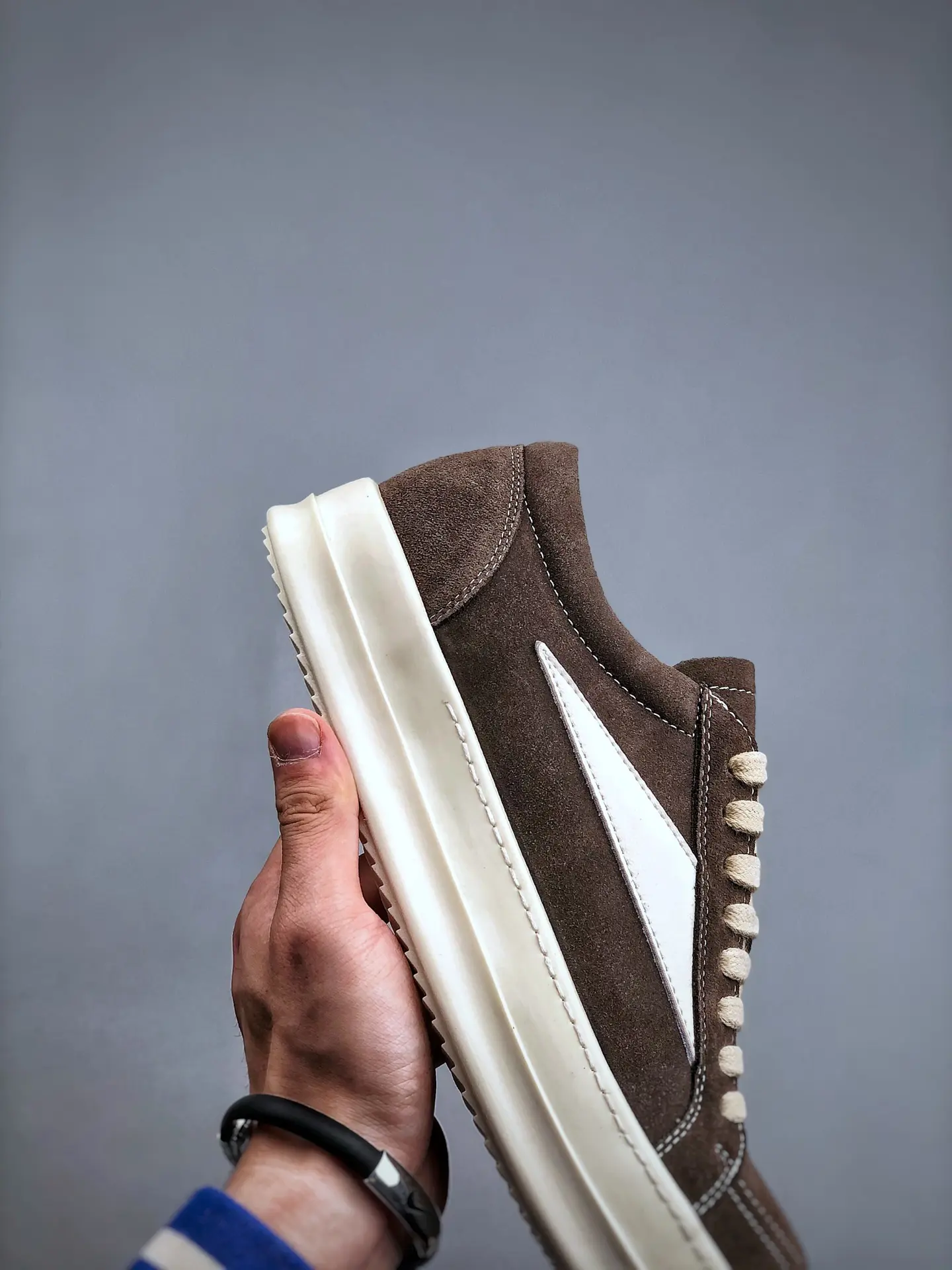 YASSW | Replica Rick Owens Vintage Low-Top Suede Sneakers in Dark Dust