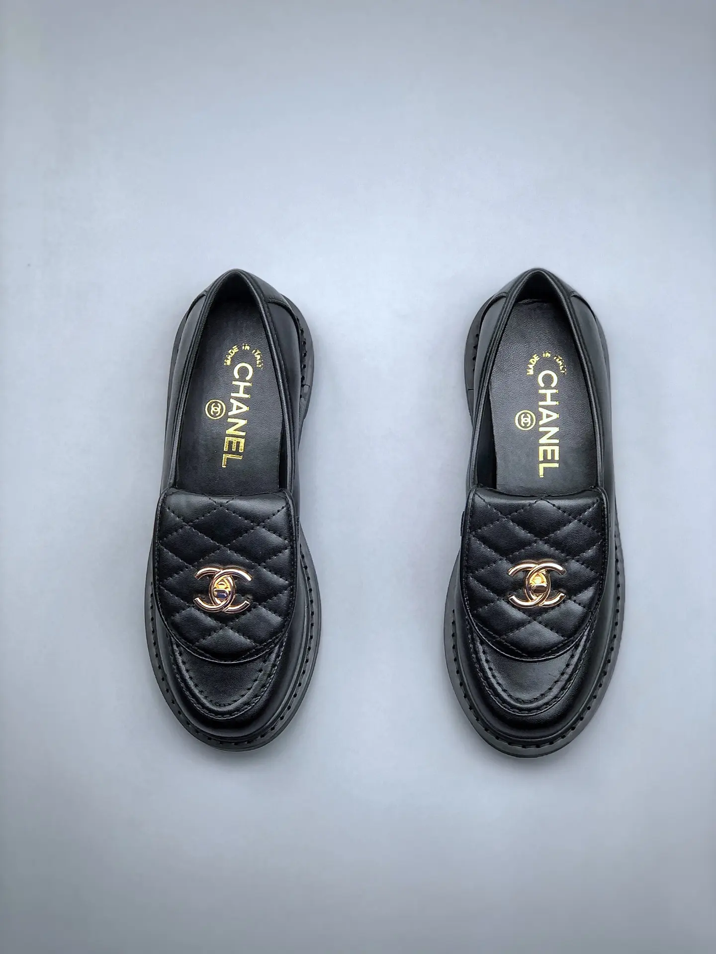 YASSW | Replica Chanel Black Quilted Flap Loafers: Style and Value