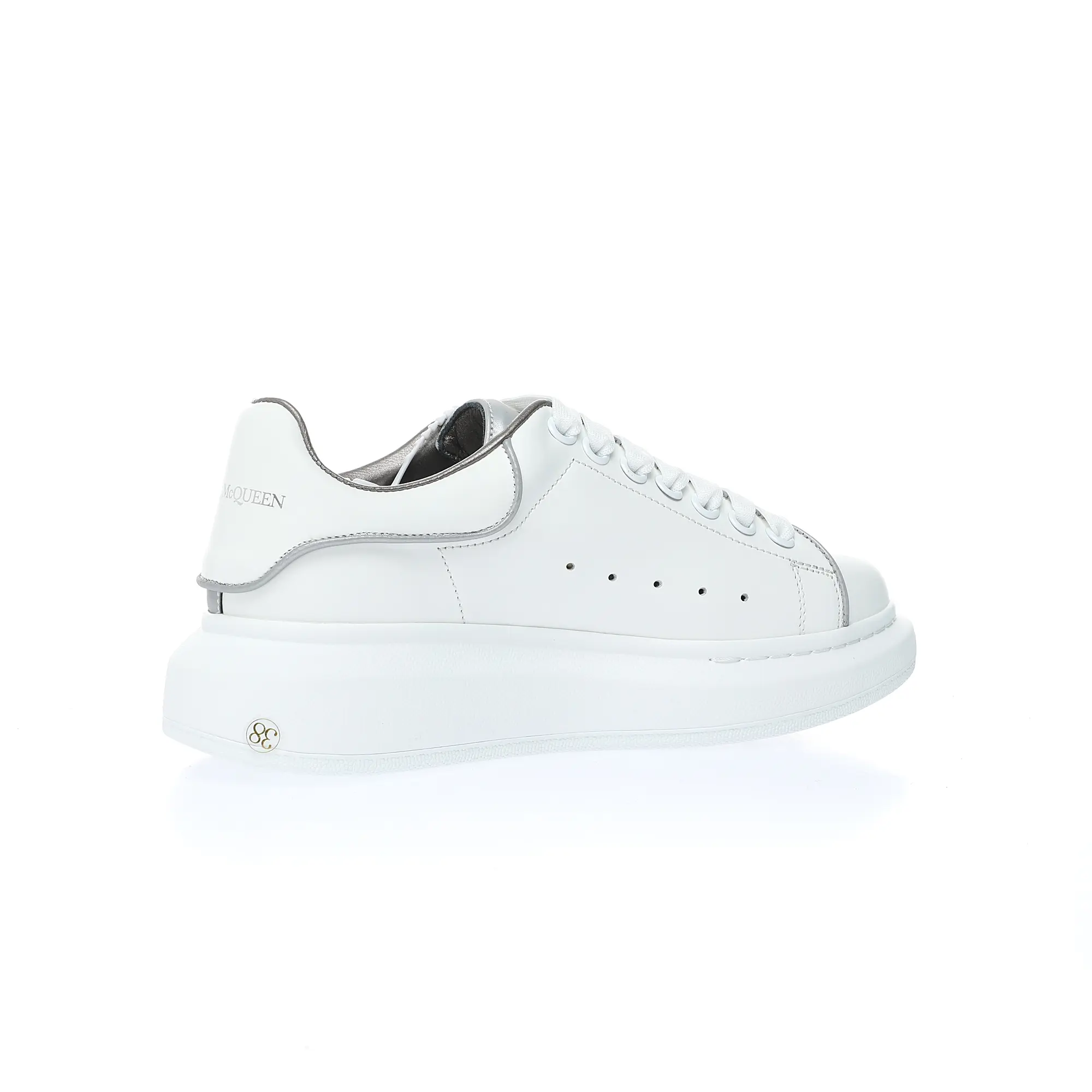 YASSW | Alexander McQueen White & Silver Oversized Sneakers Replica Review