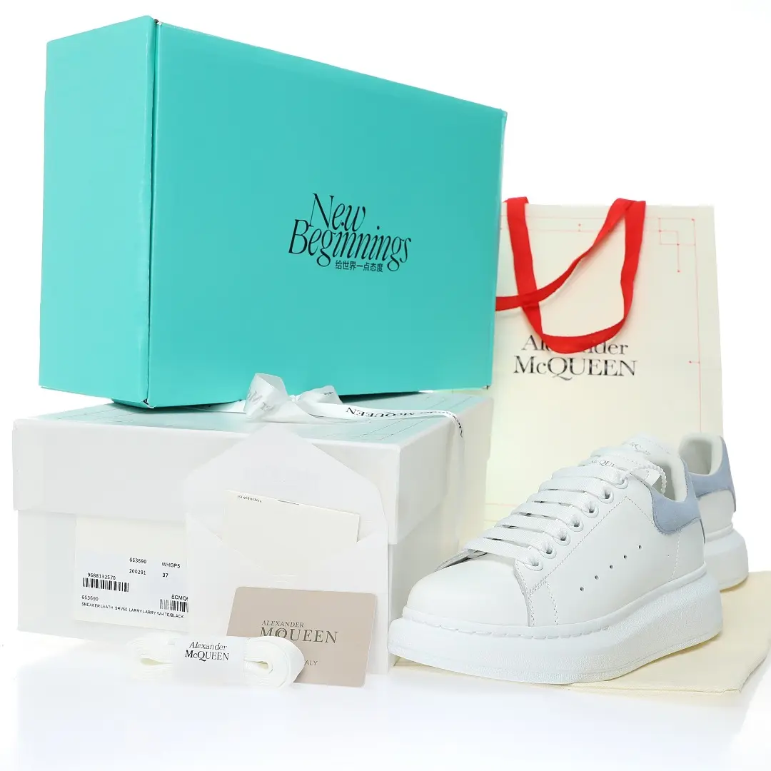 YASSW | Alexander McQueen Oversized Platform Sneakers White/Dream Blue Replica