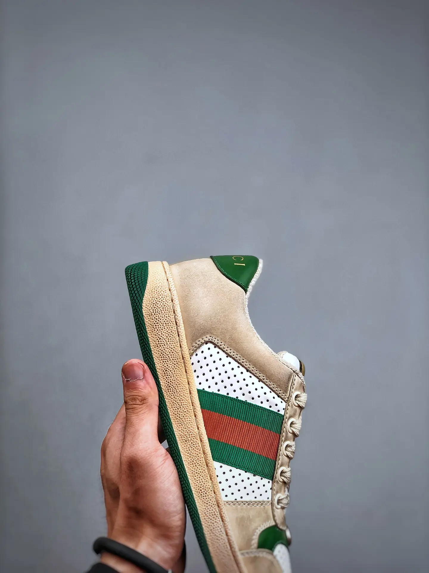 YASSW | Authentic Appeal: Replica Gucci Screener Leather Sneakers in White